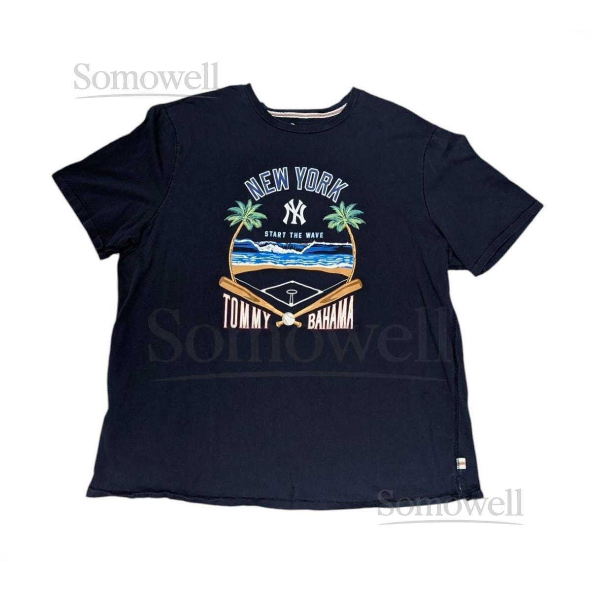 Vintage Single Stitch Tommy Bahama New York Yankees Tee Shirt MLB Baseball XXL_526