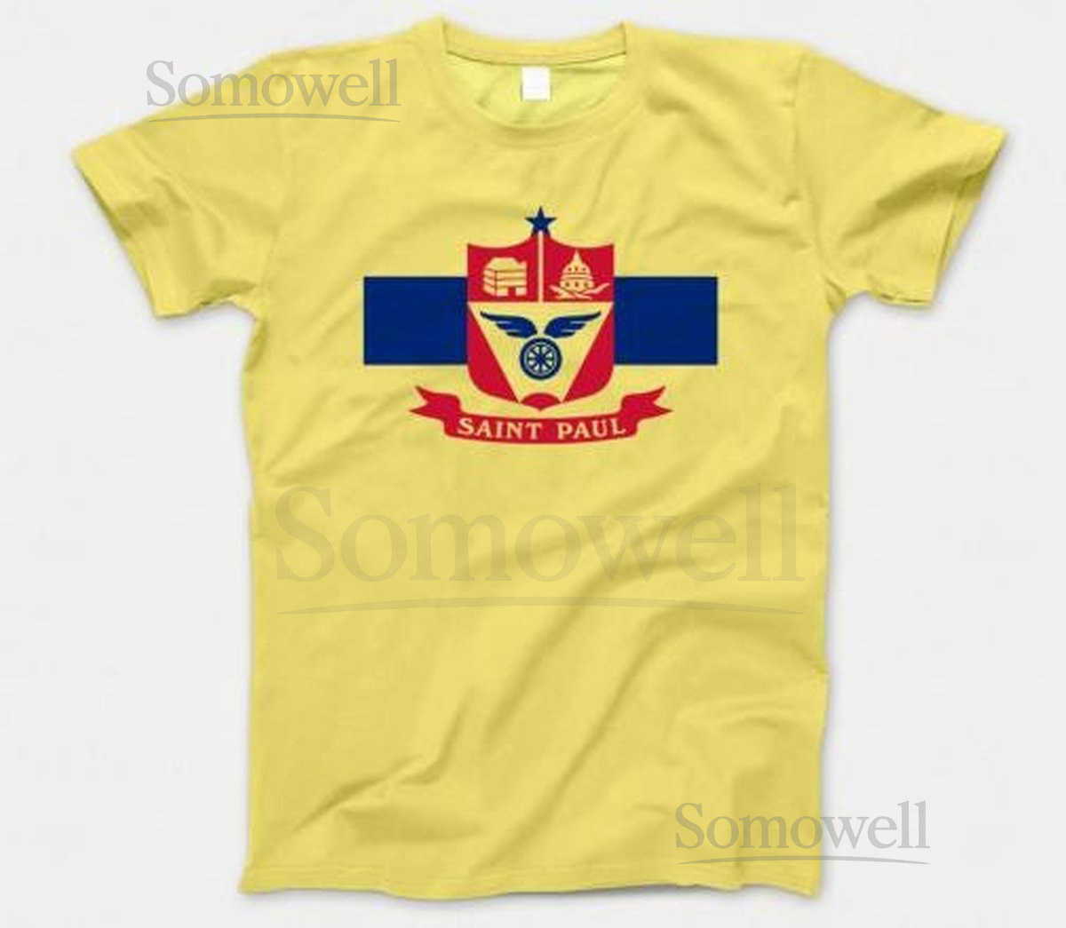Saint Paul T Shirt GT078 Unisex Style 100 Cotton Yellow_758