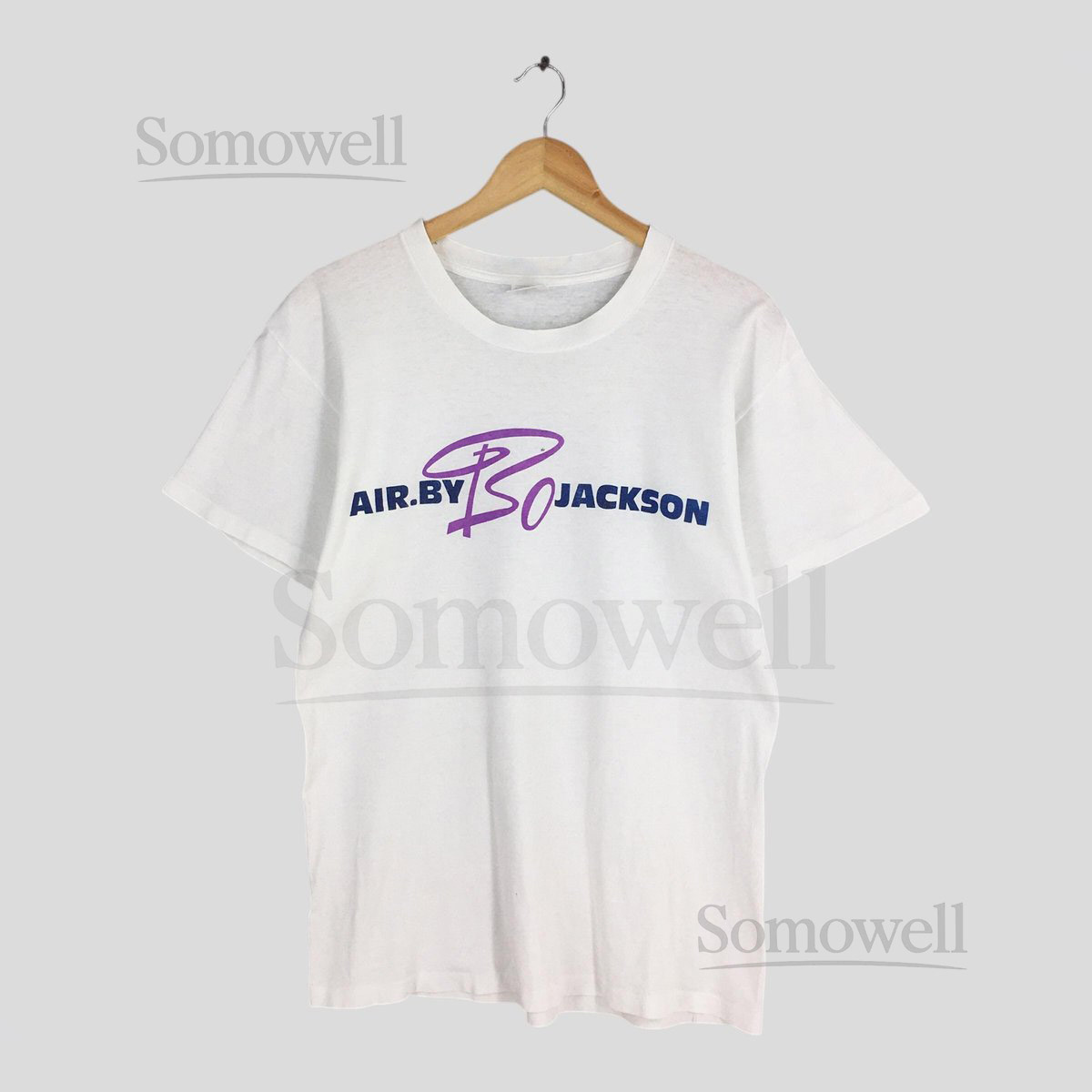 Vintage 90s Nike Air Bo Jackson White T shirt Medium Bo Jackson Im An Athlete Print Shirt Chicago White Sox Baseball Outfielder MLB Tees M_440