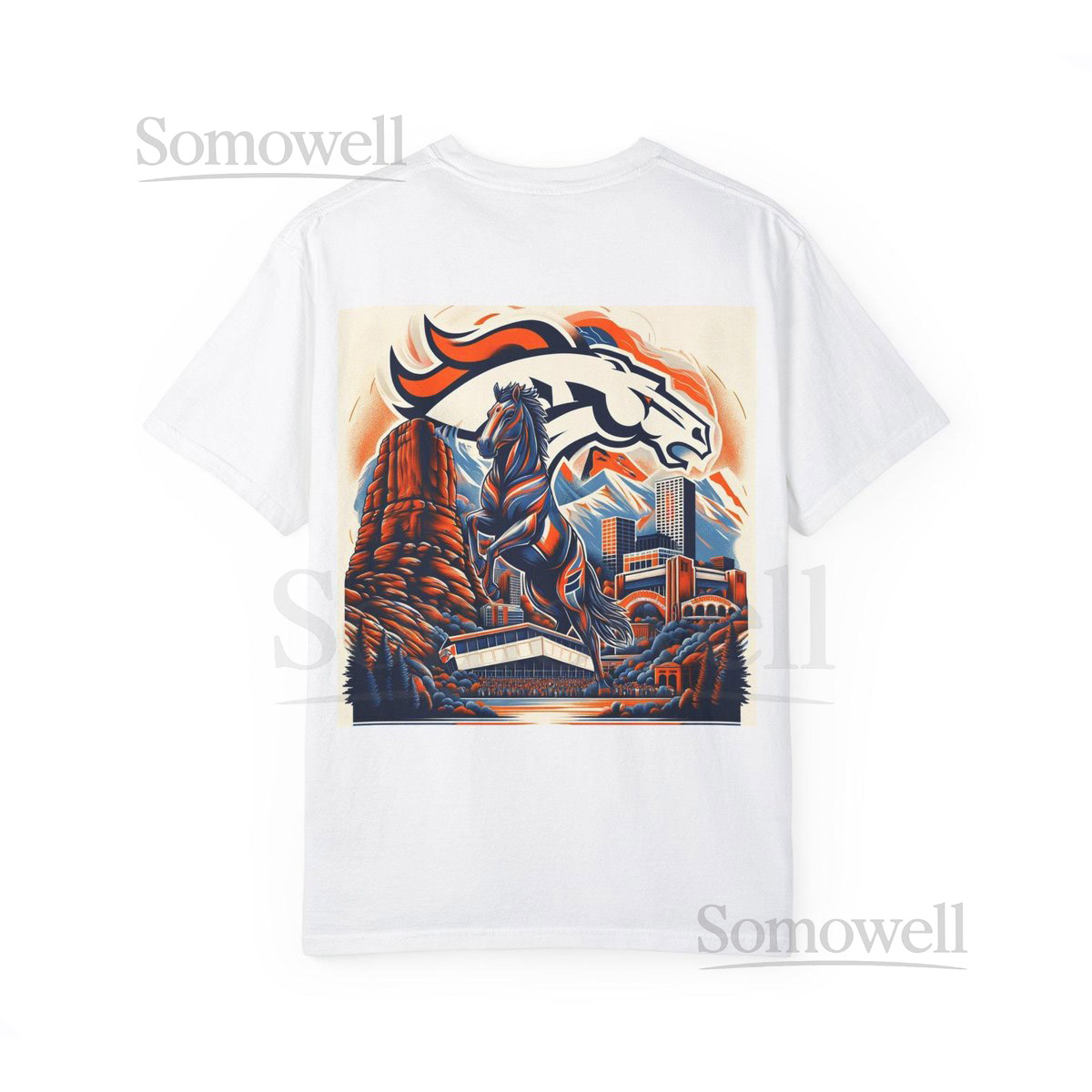 Denver Broncos Graphic T-shirt Unisex Sports Tee Vintage Athletic Shirt Game Day Apparel Gift for Fans_303