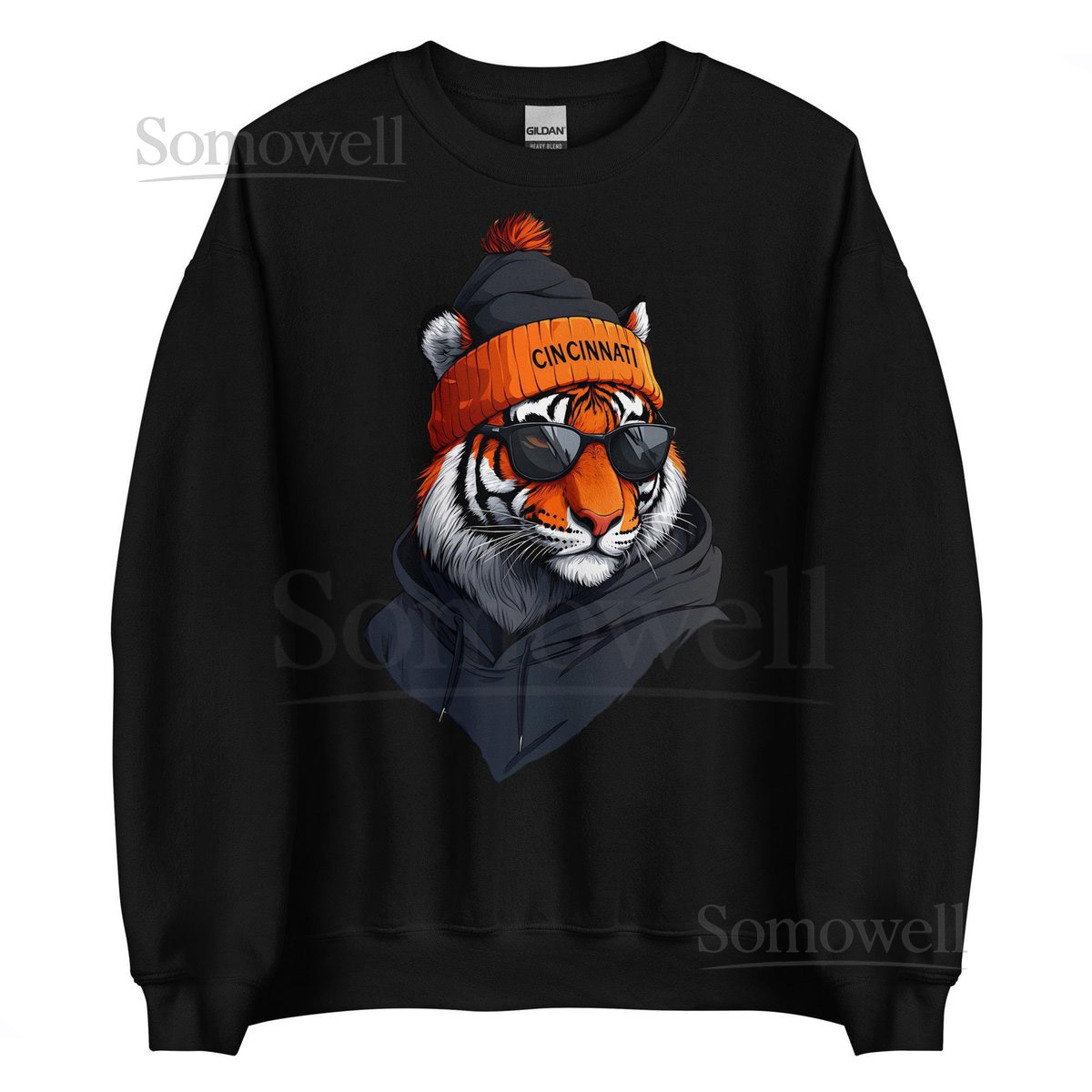 Cincinnati Spirit Animal Bengal Tiger Football Mascot Unisex Sweatshirt_563