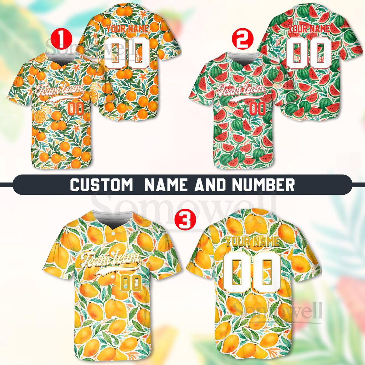 Personalized Team Name And Number Baseball Jersey Custom Tropical Baseball Shirt Baseball Jersey Uniform For Baseball Fans Baseball Lovers_603