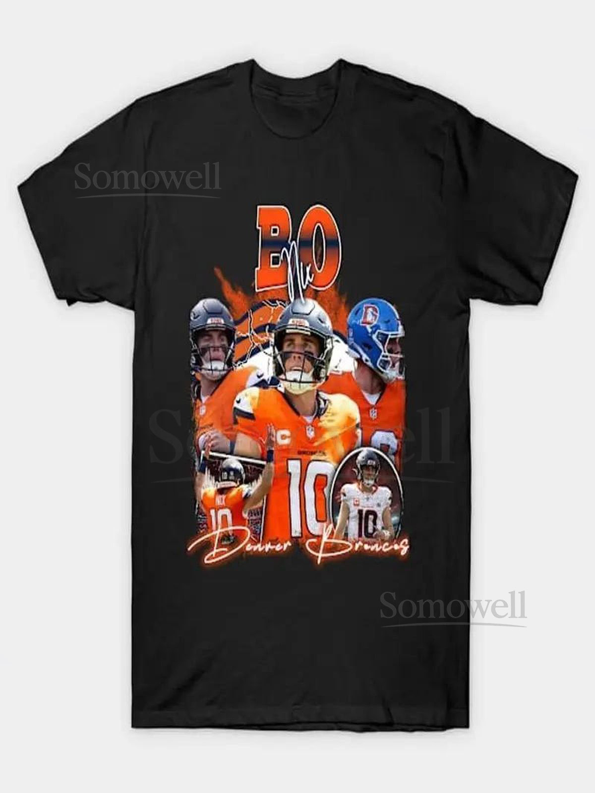 Bo Nix Graphic T-Shirt Denver Bronchos Graphic T-Shirt Vintage Tees UNISEX S-XXL_30