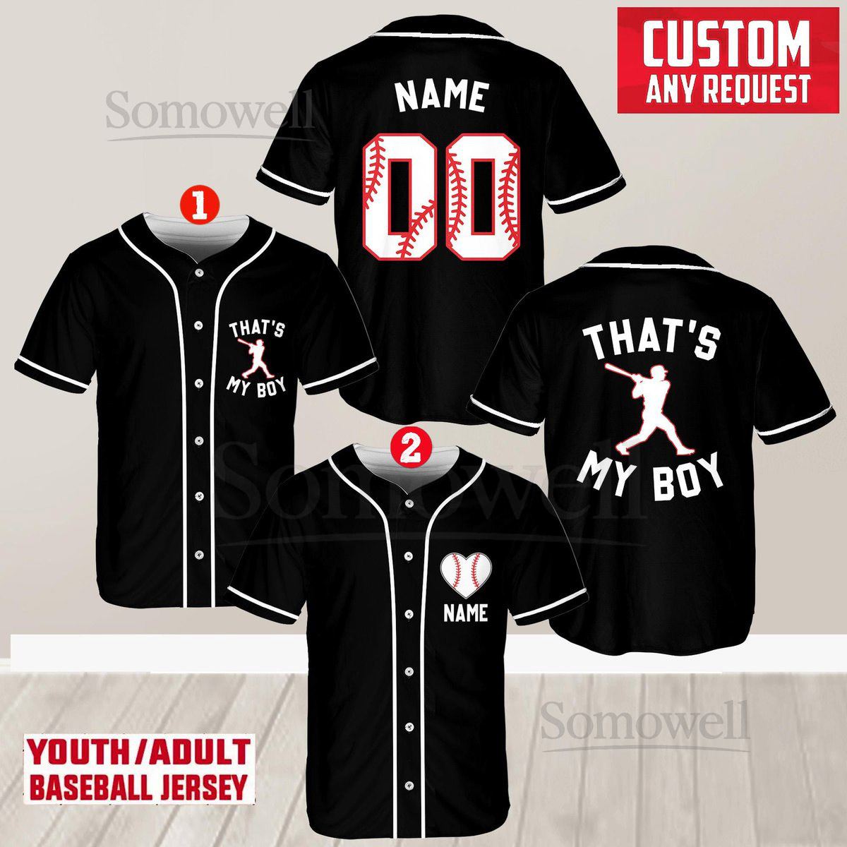 Personalized Team Name And Number Baseball Jersey Custom Name Kid Youth Baseball Jersey That39s My Boy Jersey Gift for Baseball Moms Dads_594