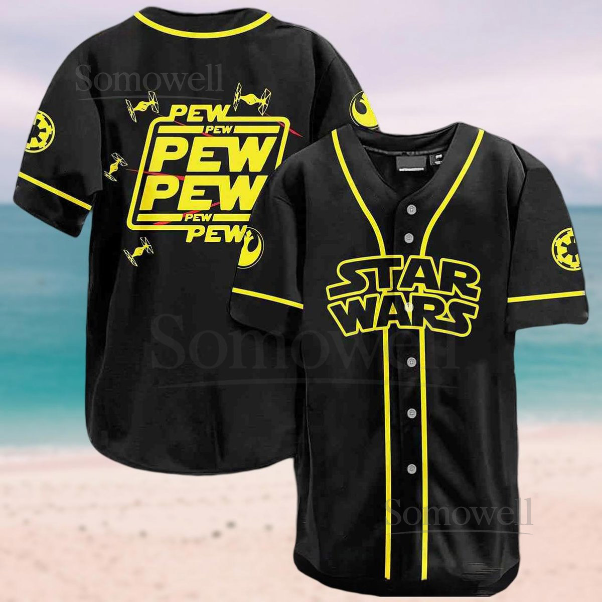 Funny Star Wars Baseball Jersey Disney Pew Pew Baseball Shirt Star Wars Gift Pew Pew With Drone Shirt Star Wars Galaxy's Edge Shirt_60