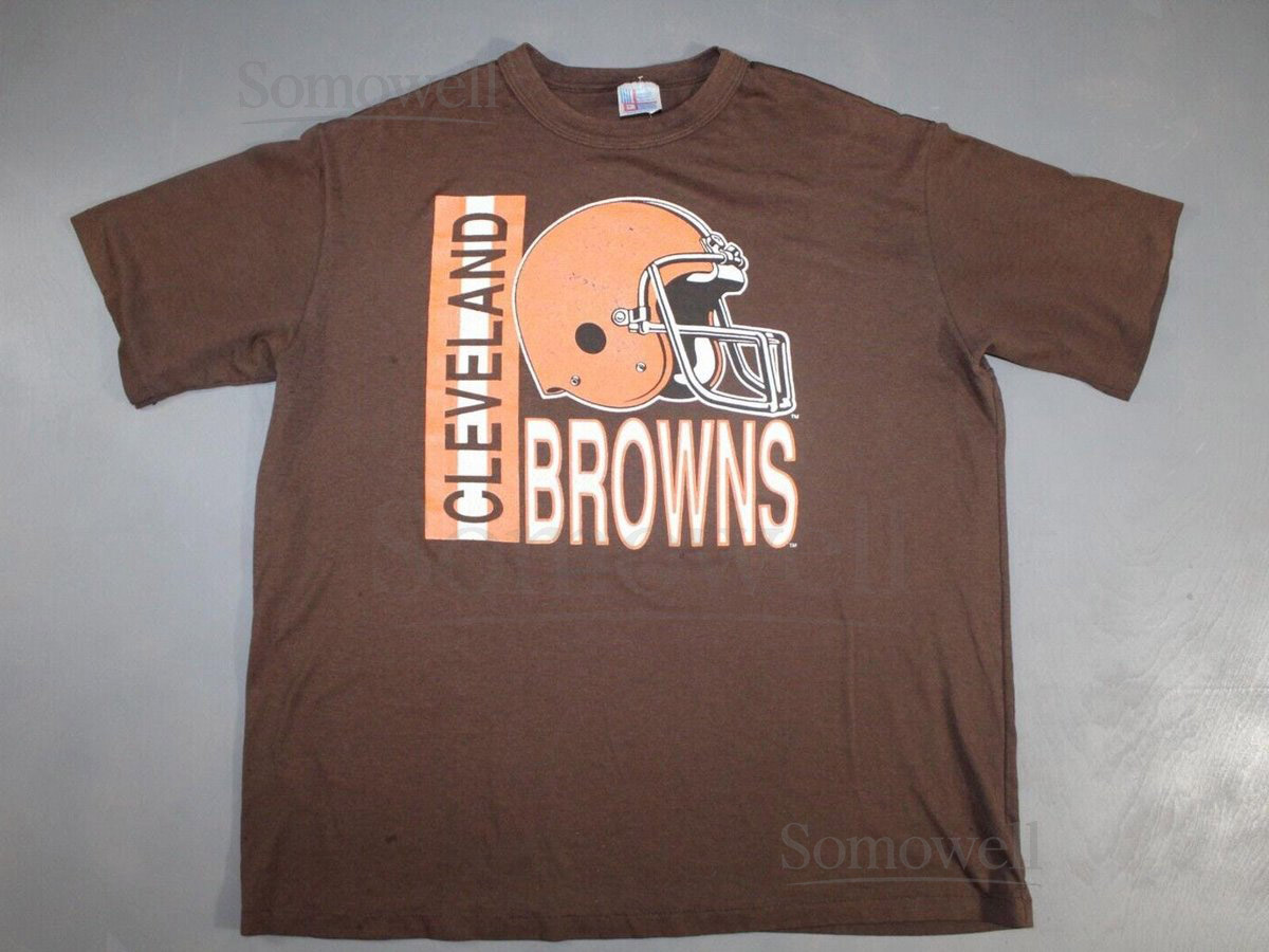 Vintage Cleveland Browns Single Stitch Garan T-Shirt 80s 90s Mens XL_476