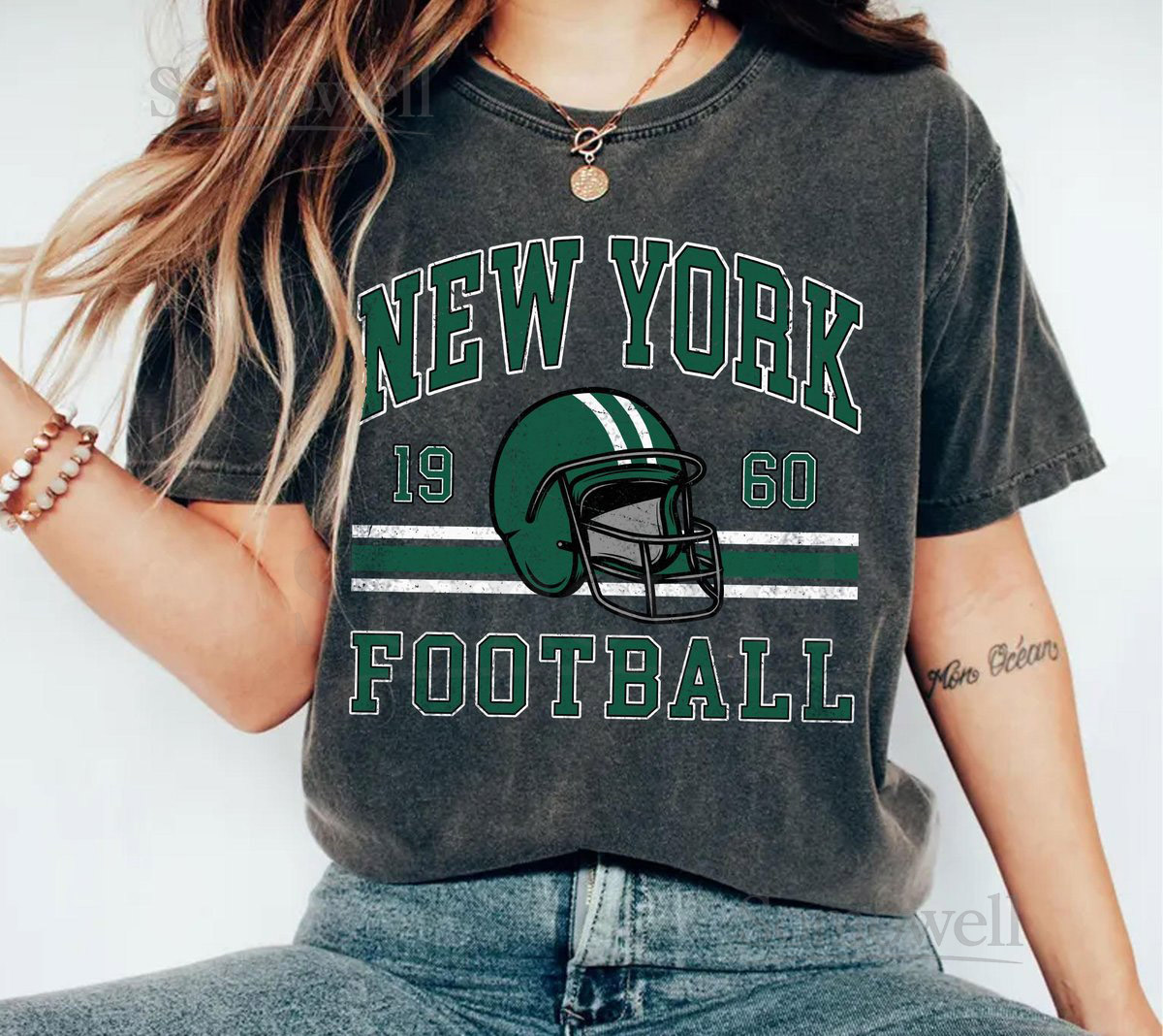 Comfort ColorsNew York Football Retro 80s Vintage Style Comfort Colors T-Shirt New York Football Tshirt Jets Sunday Football Fan Gifts_114