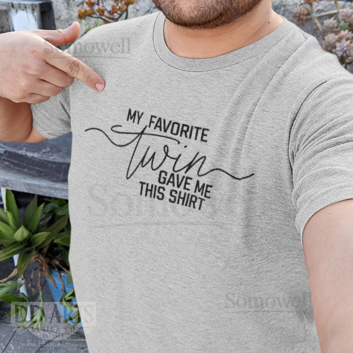 My Favorite Twin Gave Me This Shirt Funny Twin Gift T-Shirt Matching Twin Shirts Twin Brother Sister Gift Twin Humor Tee Sibling Joke_677