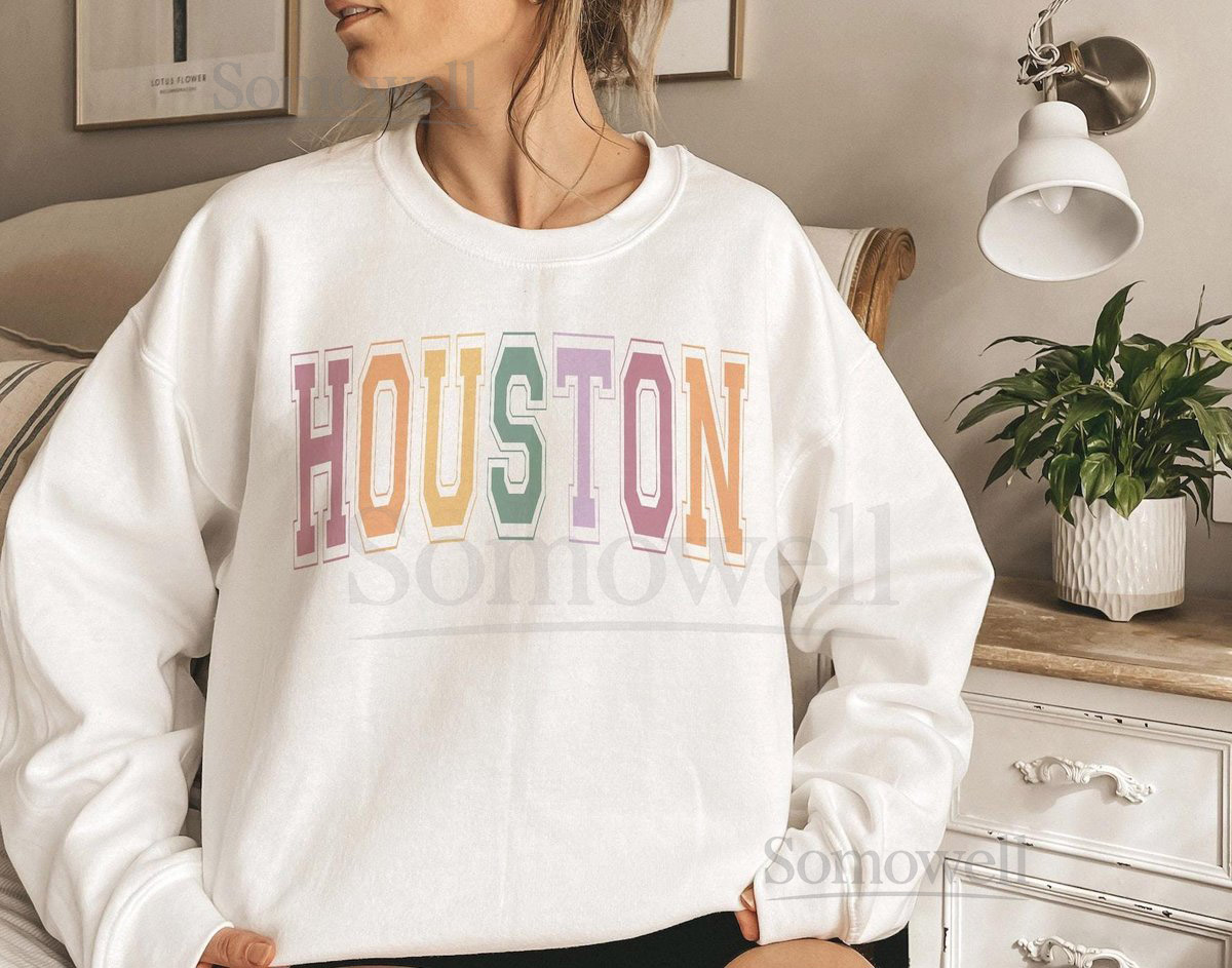 Houston Sweatshirt City Crewneck Pullover Vacation_312