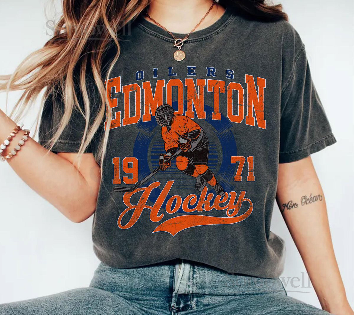 Comfort Colors Edmonton Oilers Hockey T-shirt Unisex Tee Shirt for Sports Fans Graphic Sports Tee Oilers Team T-Shirt Hockey Fan T-shirt_92