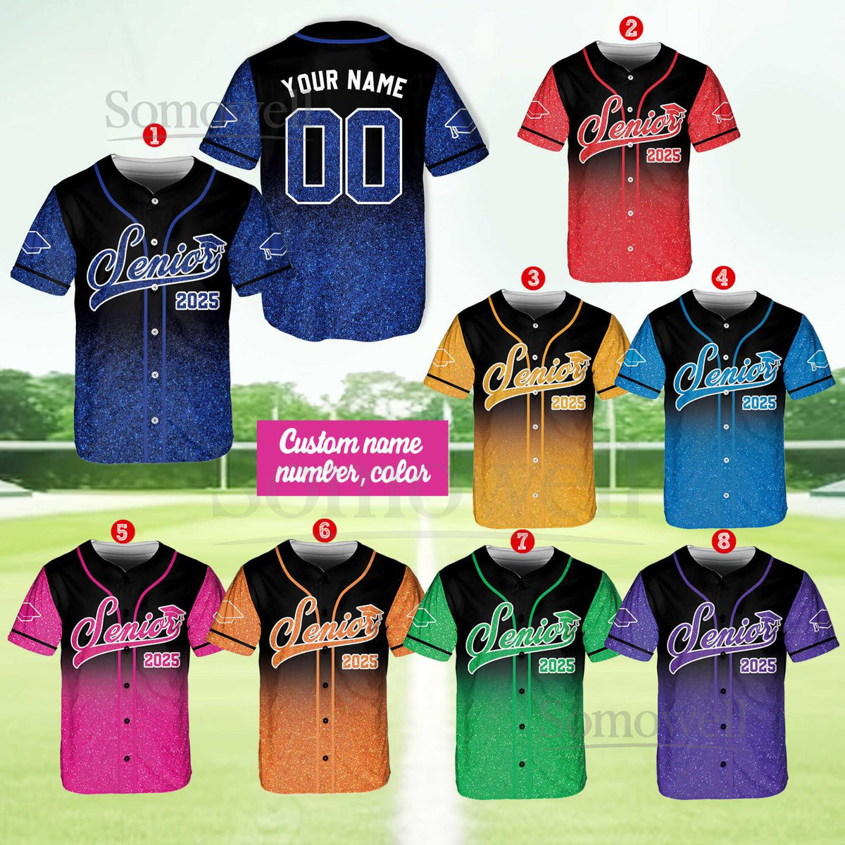 Personalized Senior 2025 Baseball Jersey Custom Class Of 2025 Shirt For Adult Kid Youth Graduation 2025 Jersey Senior 2025 Gifts_389