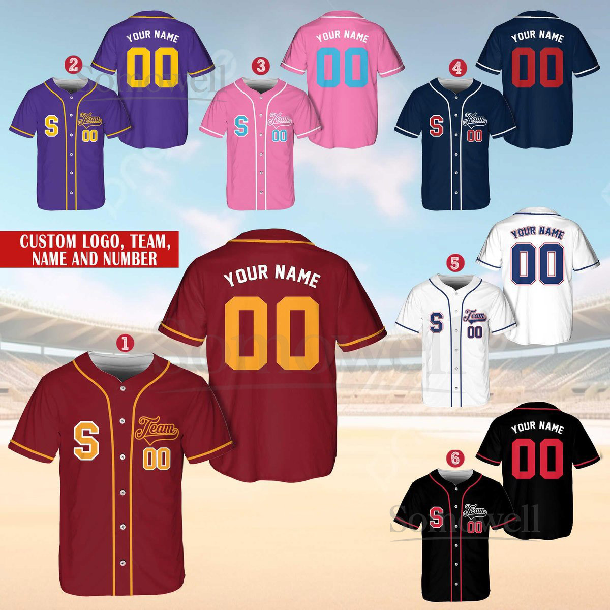 Personalized Team Name And Number Baseball Jersey Custom Team Name Number Baseball Jersey Baseball Jersey Uniform For Baseball Fans Lovers_598