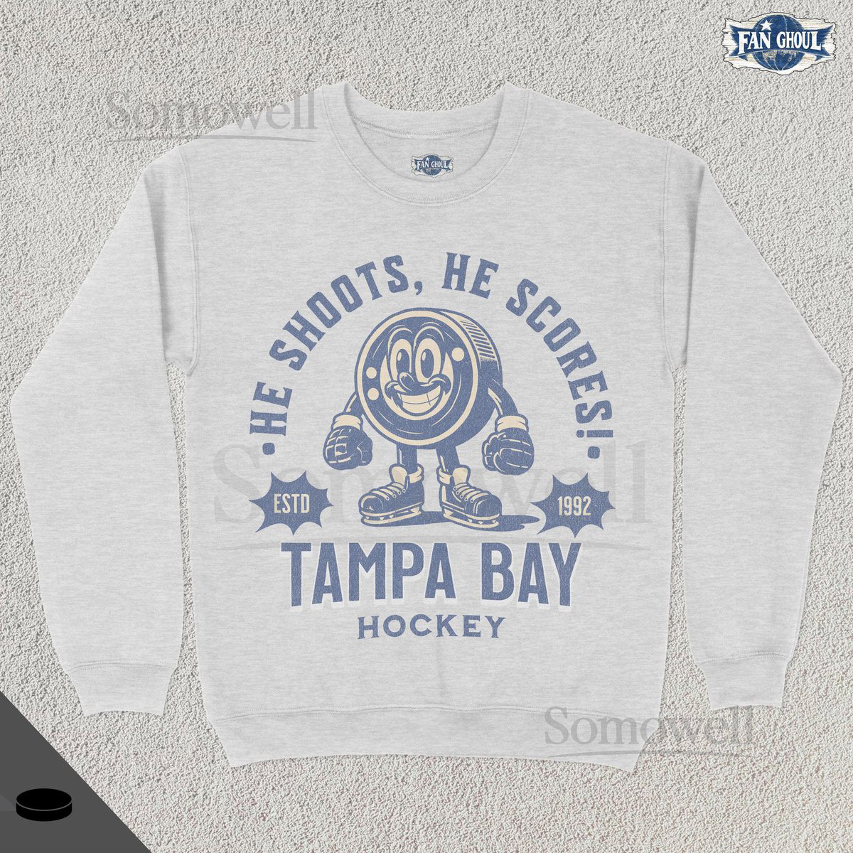 Retro Tampa Bay Hockey Sweatshirt Vintage 70s Mascot Crewneck Sports Sweater Hockey Fan Gift Hockey Lover Apparel 80s Lightnin Merch_18