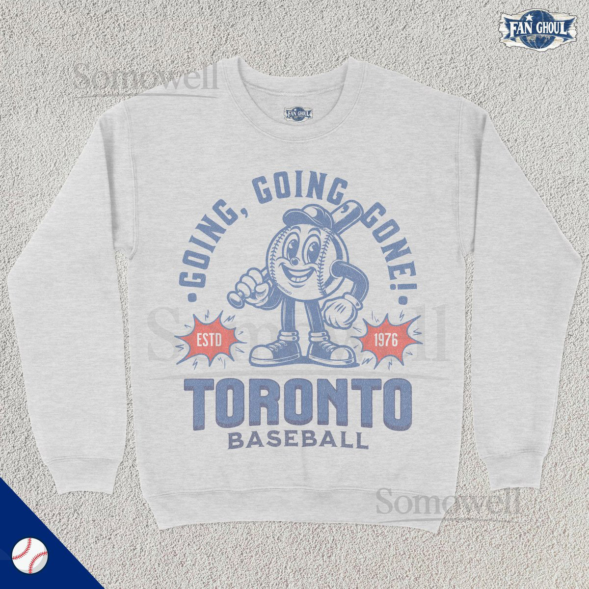 Retro Toronto Baseball Sweatshirt Vintage 70s Mascot Crewneck Sports Sweater Baseball Fan Gift Baseball Lover 80s Blue Jay Merch_757