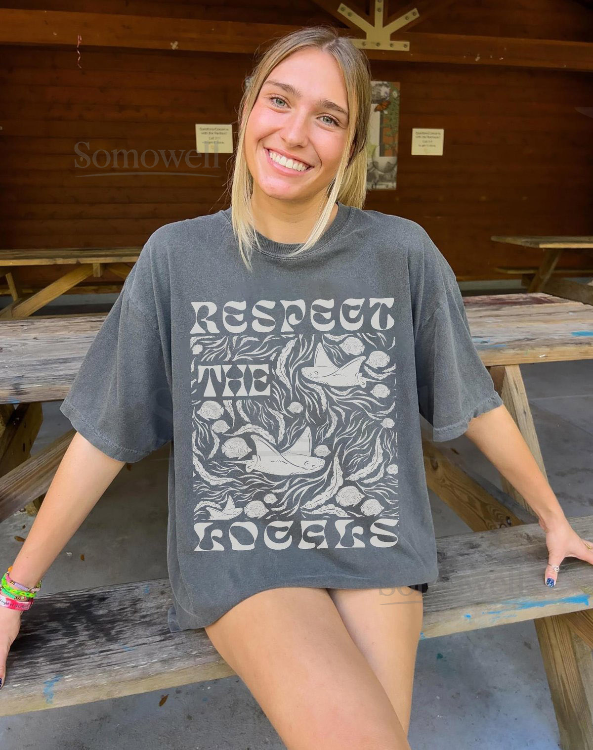 Respect the locals Tee Manta Ray Stingray Shirt Marine Biology Shirt Save The Oceans T shirt Sea animals shirt Ocean conservation Tee_89