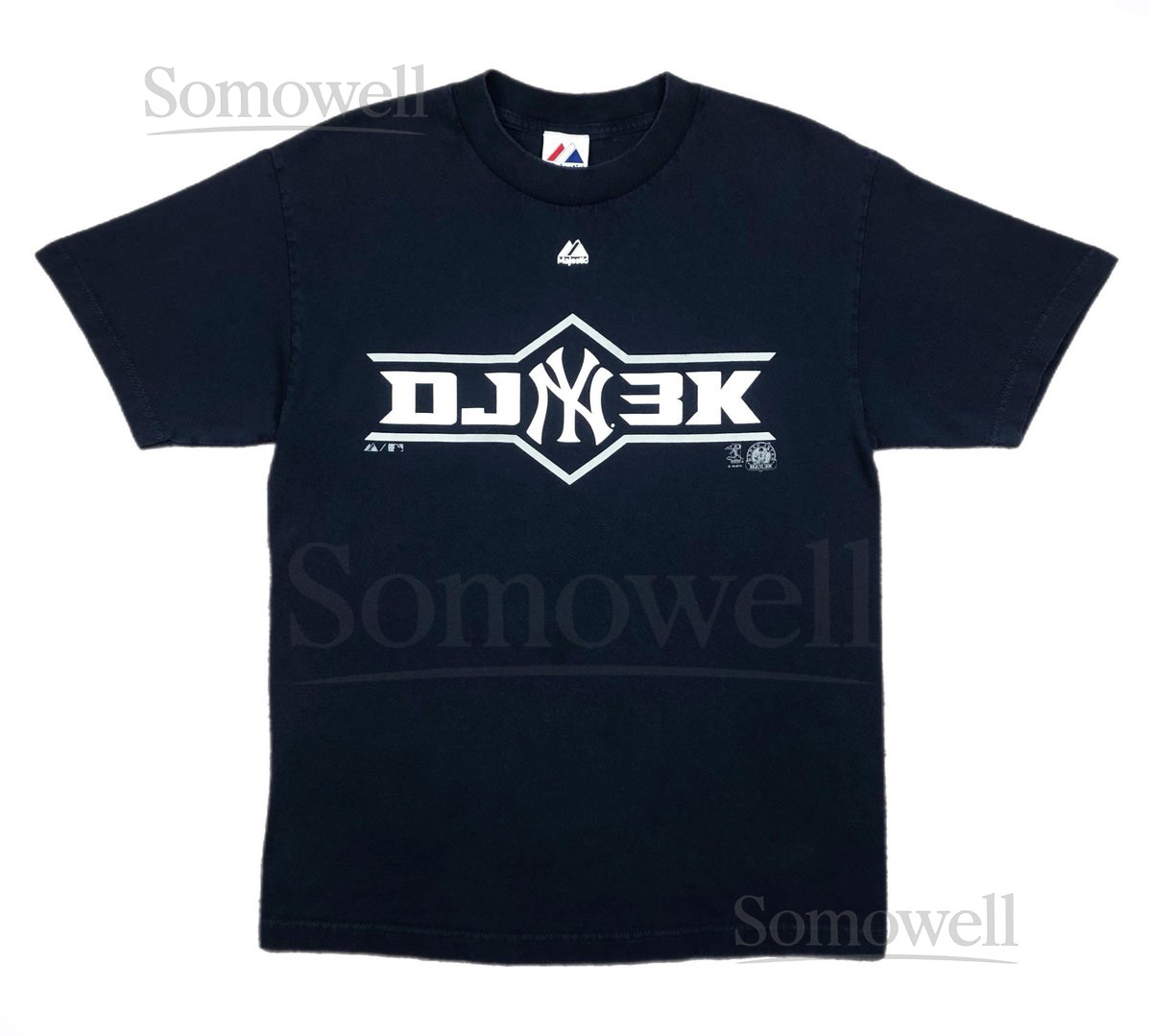 Vintage 2011 Majestic Derek Jeter New York Yankees 3000th Hit Graphic T-Short Size Medium_411