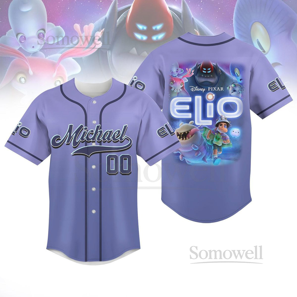 Custom Disney Pixar Elio Baseball Jersey Elio Character Baseball Shirt Movie Cartoon Jersey Shirt Disneyland Shirt Gift For Her Him_11