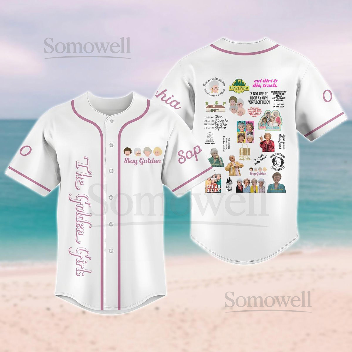 Custom Golden Girls Baseball Jersey Stay Golden Shirt Funny 80s Tv Sitcom Shirt The Golden Girls Fan Shirt Golden Girls Lover Gift_18