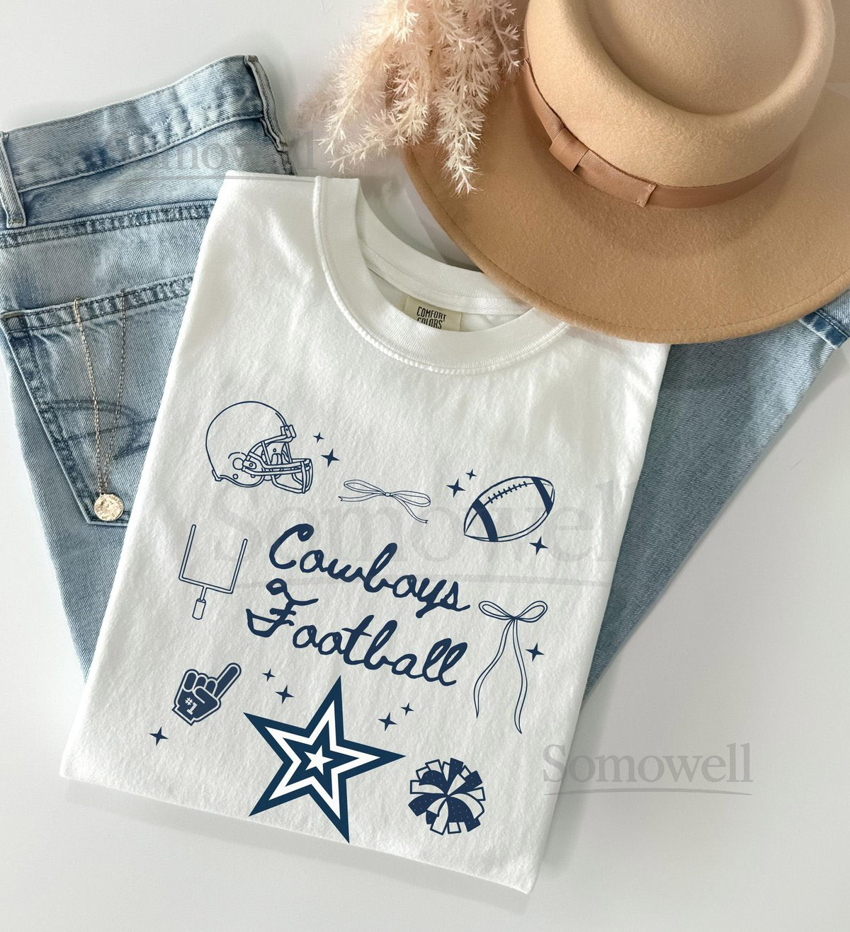 Dallas Football Shirt for Women Cowboys Football T-Shirt for Cowboys Fans for Game Day Tshirt for Dallas Football Fan Gift for Tailgating_234