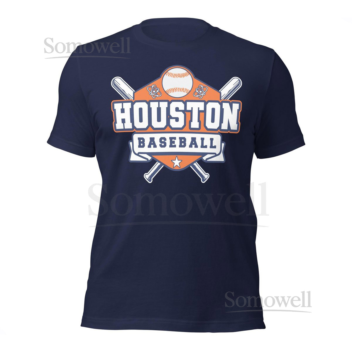 Houston Baseball T-Shirt Vintage Retro Baseball Fan Gift Space City Sports A_212