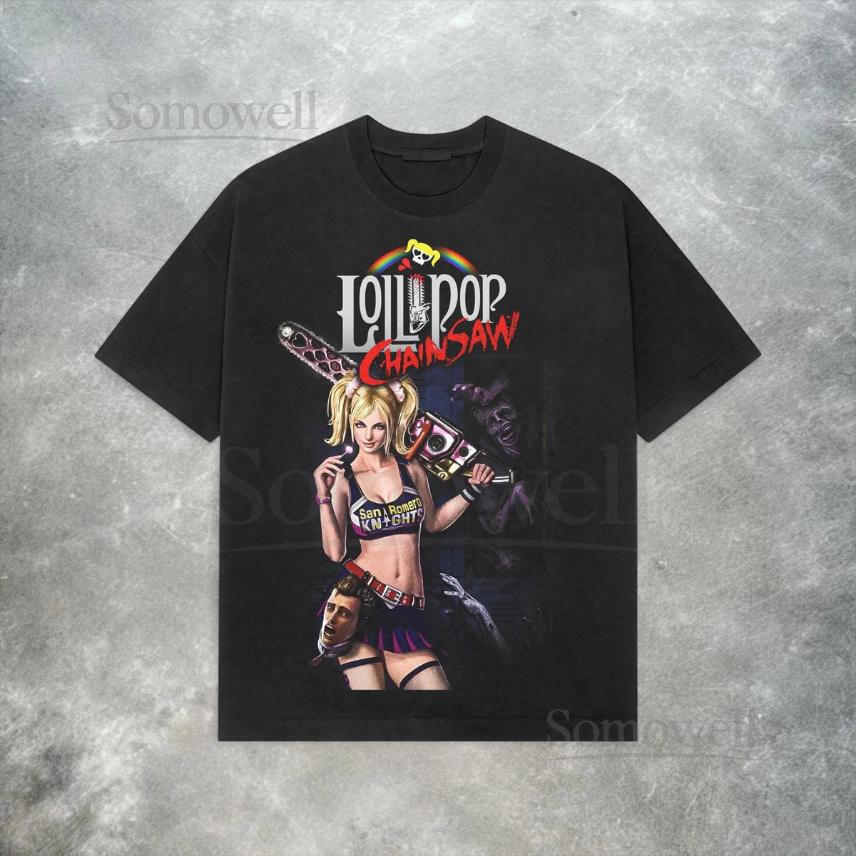 Lollipop Chainsaw Tee Vintage Y2K Anime Video Game Shirt_514