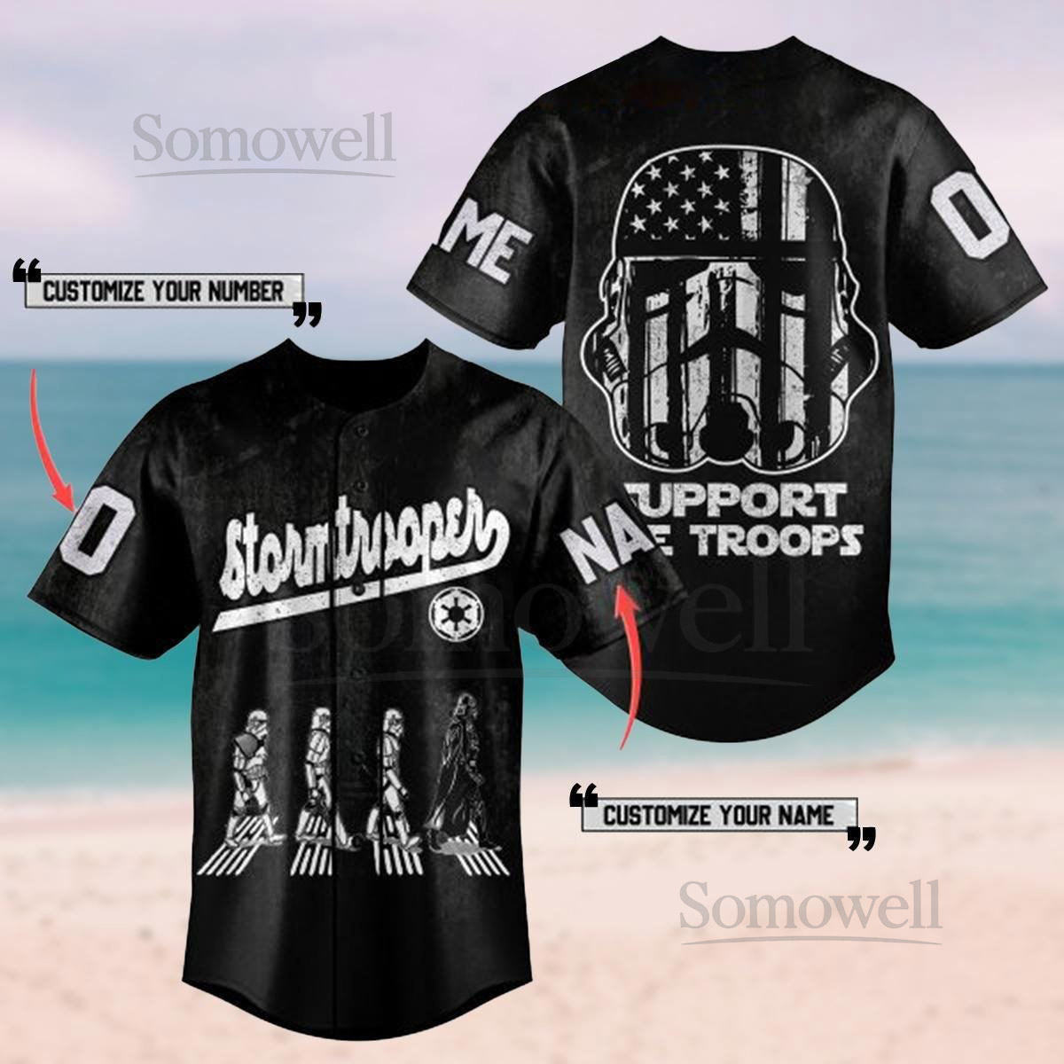 Custom Disney Star Wars Baseball Jersey Disney Star Wars Darth Vader Stormtrooper Baseball Shirt Disneyworld Disney Family Shirt_14