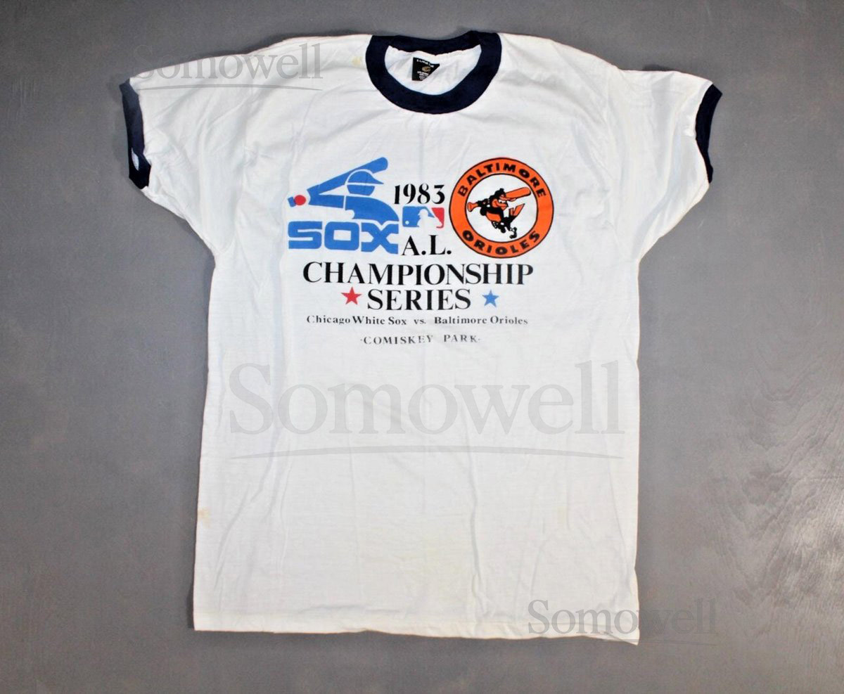 Vintage Chicago White Sox Baltimore Orioles American League 1983 Ringer T Shirt Large_687