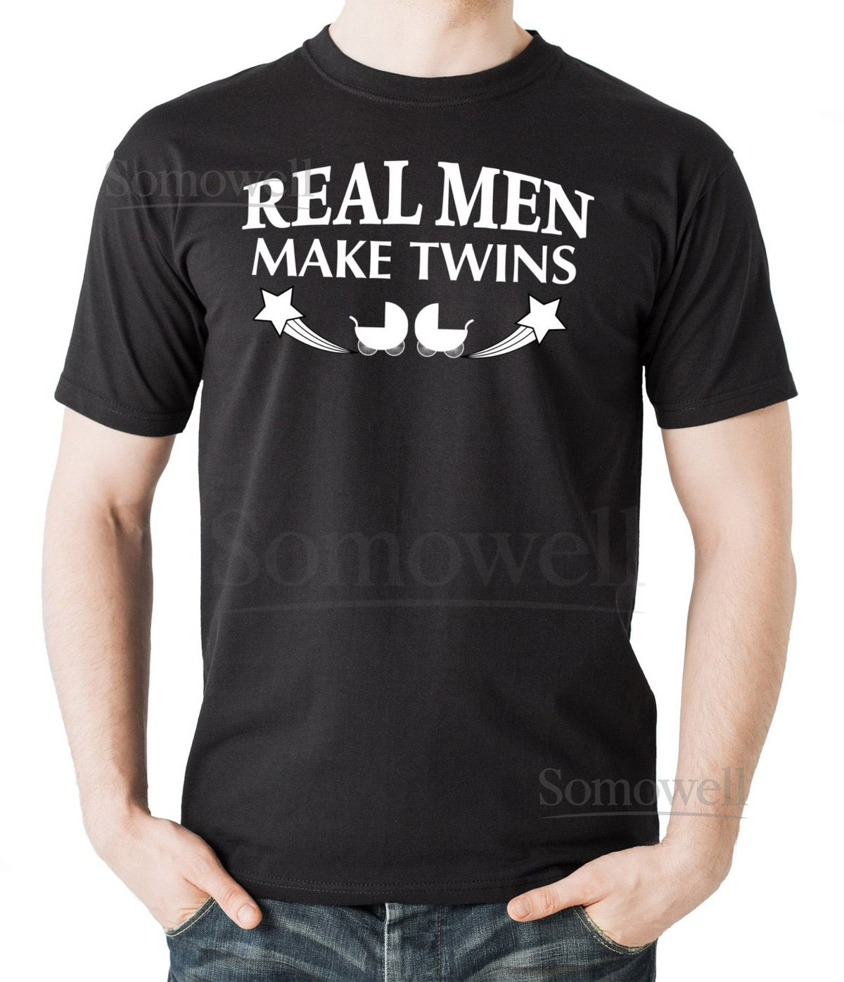 Twins Father T-Shirt Funny Dad Maternity Tee_835