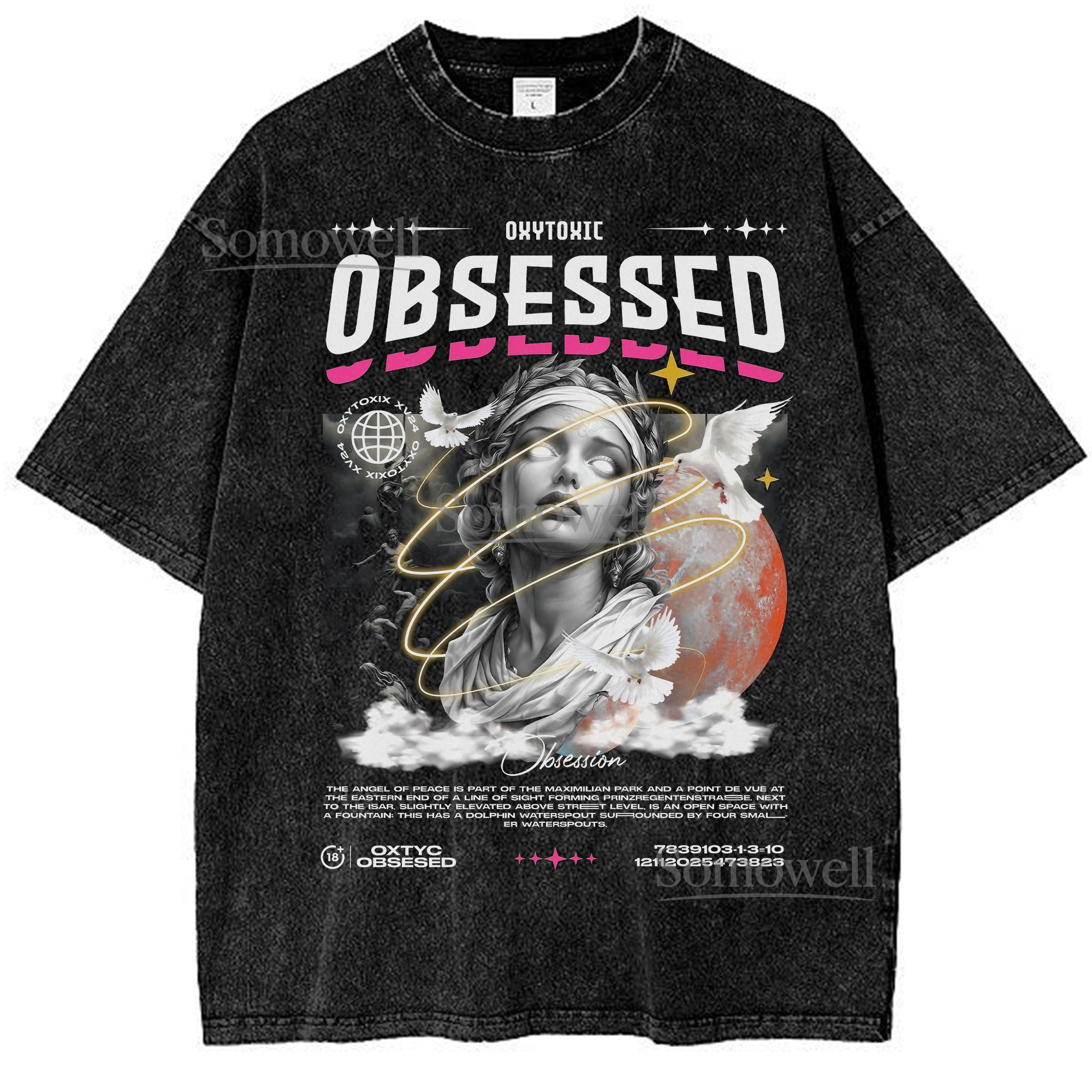Obsessed T-Shirt, Vintage Angel Graphic ,hoodie sweatshirt vintage, Celestial Print Shirt for Fans, Gift for Lovers of Mystical Aesthetics
