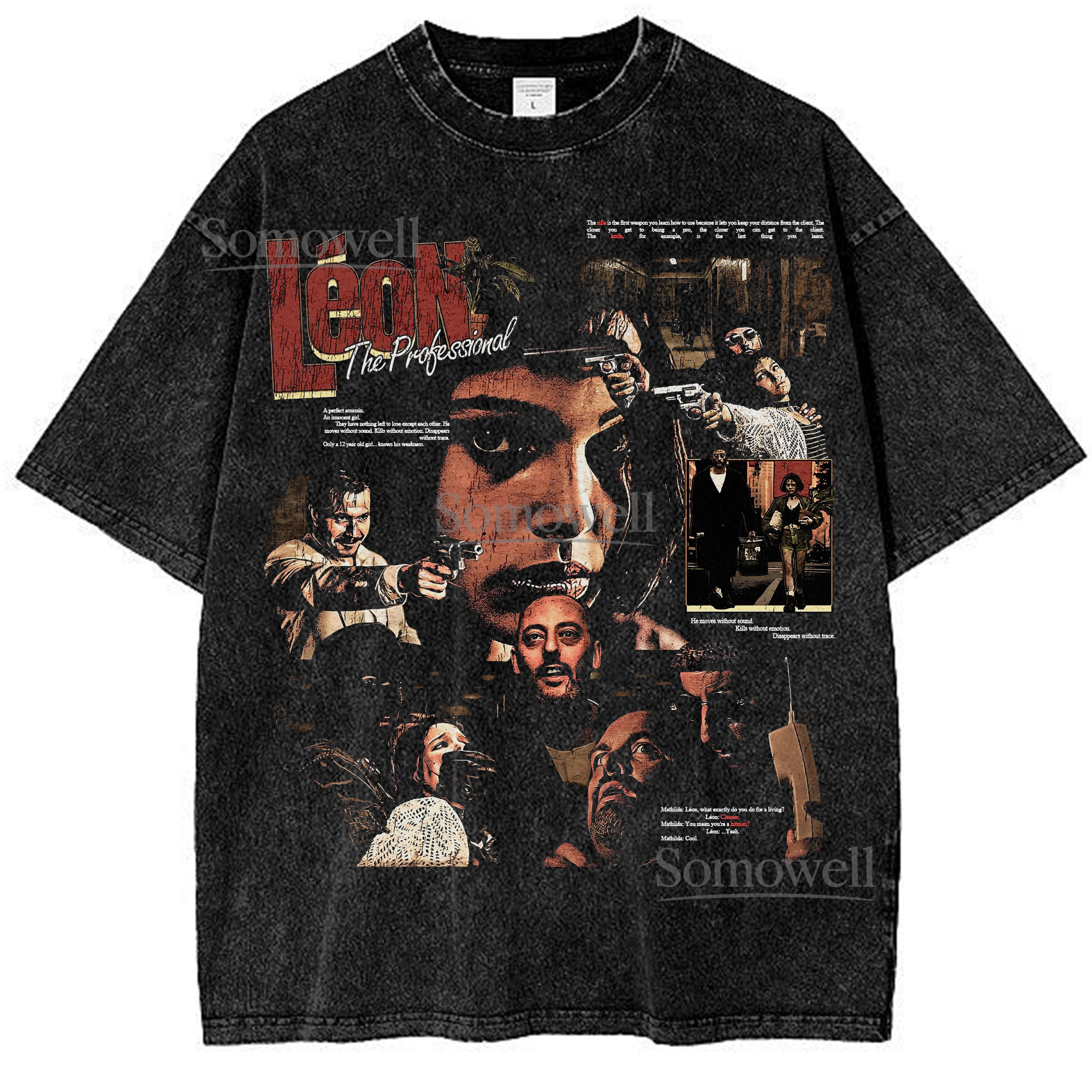 Leon The Professional Movie Collage Art Graphic ,hoodie sweatshirt vintage