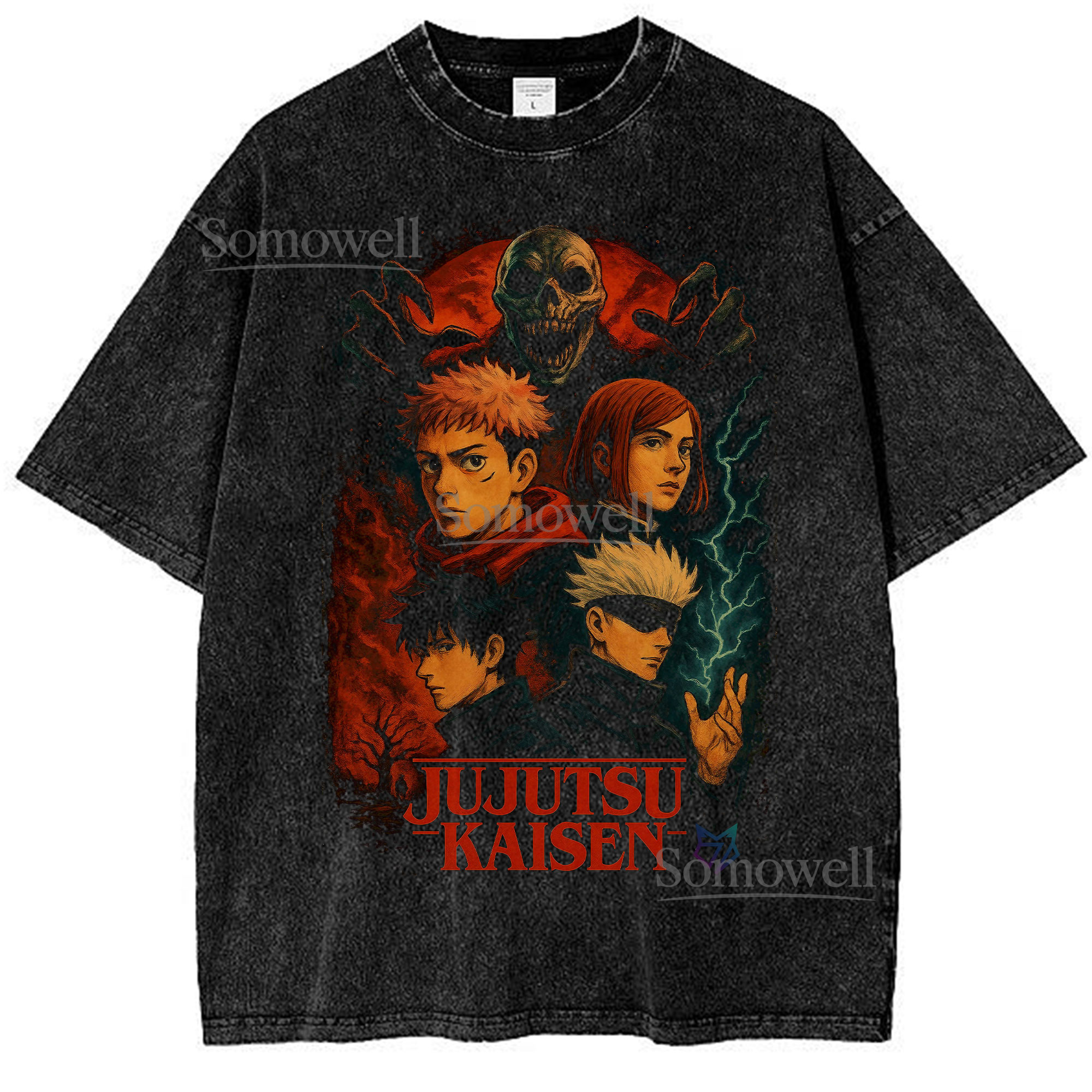 Jujutsu Kaisen Anime Characters Group Graphic ,hoodie sweatshirt vintage