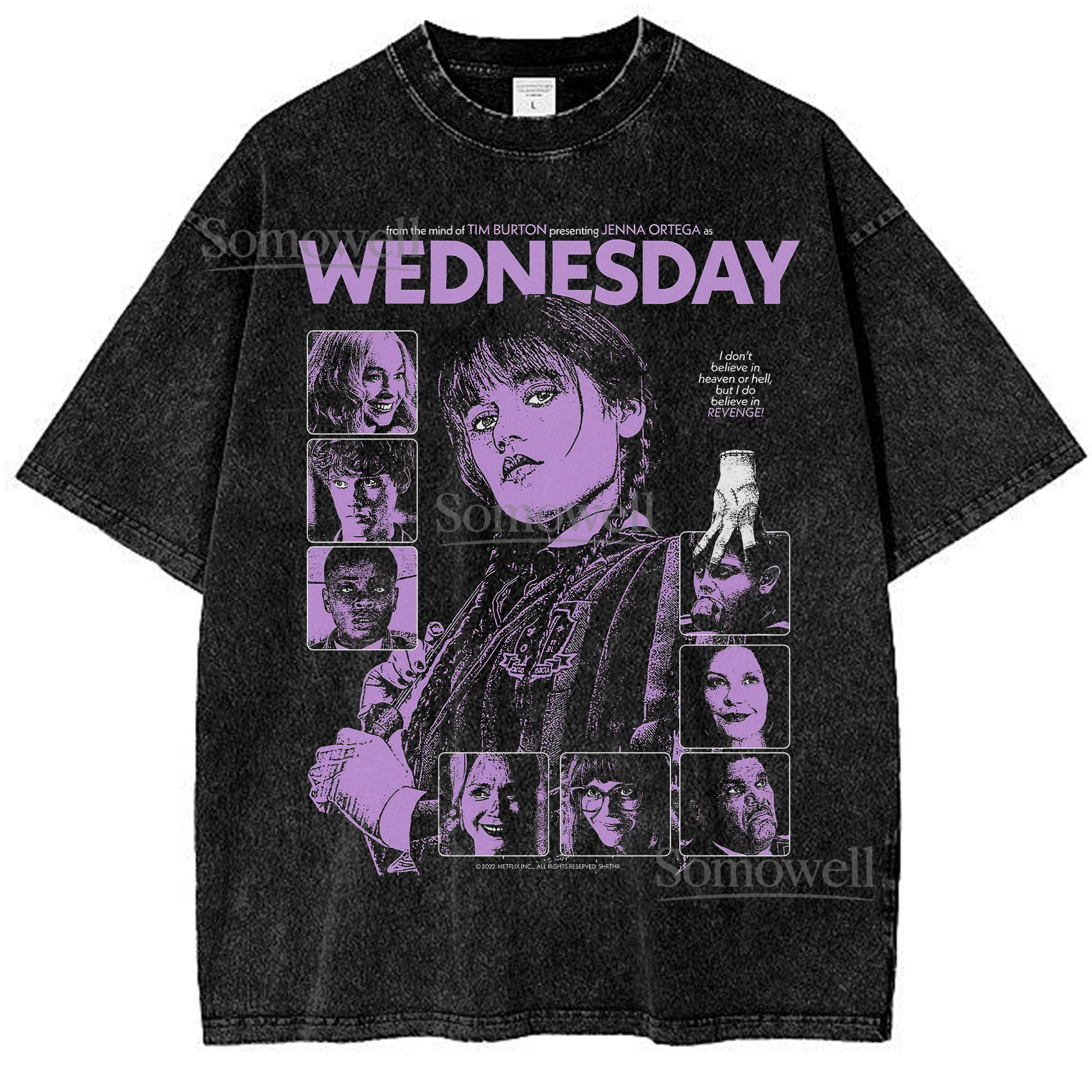 Wednesday TV Series T-Shirt, Vintage Jenna Ortega Graphic ,hoodie sweatshirt vintage, Purple Aesthetic Shirt for Fans, Gift for Wednesday Addams Lovers