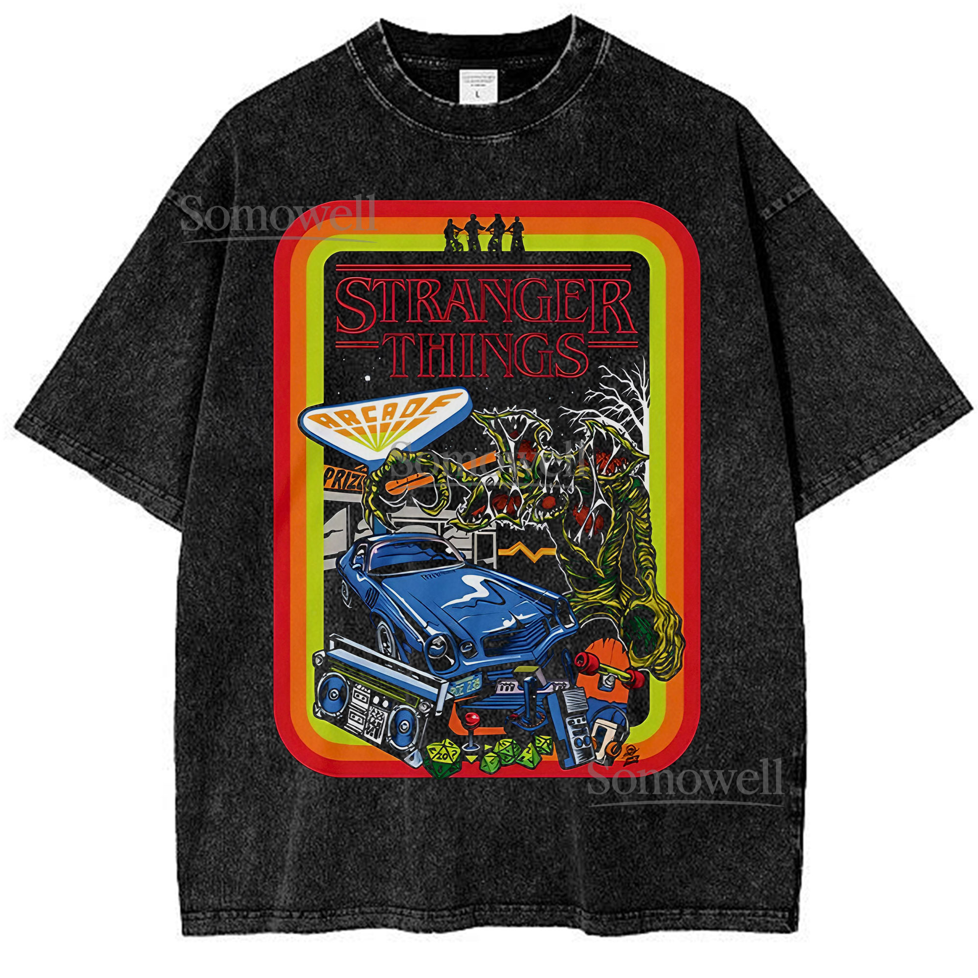 Stranger Things Arcade T-Shirt, Retro 80s Style Graphic ,hoodie sweatshirt vintage, Vintage Stranger Things Design Shirt for Fans