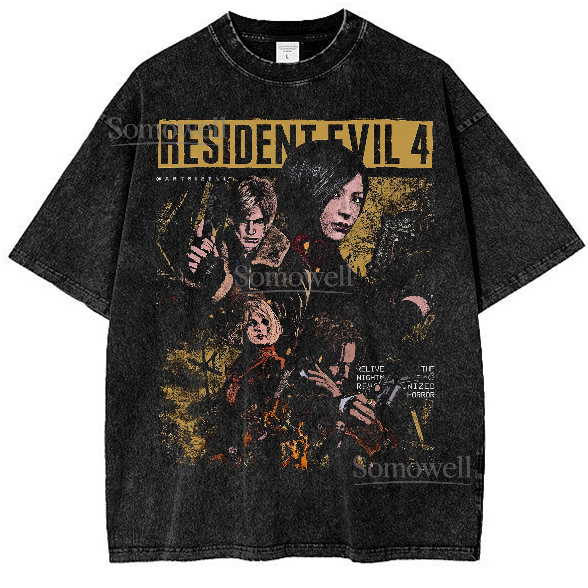 Resident Evil 4 Game Characters Horror Action ,hoodie sweatshirt vintage