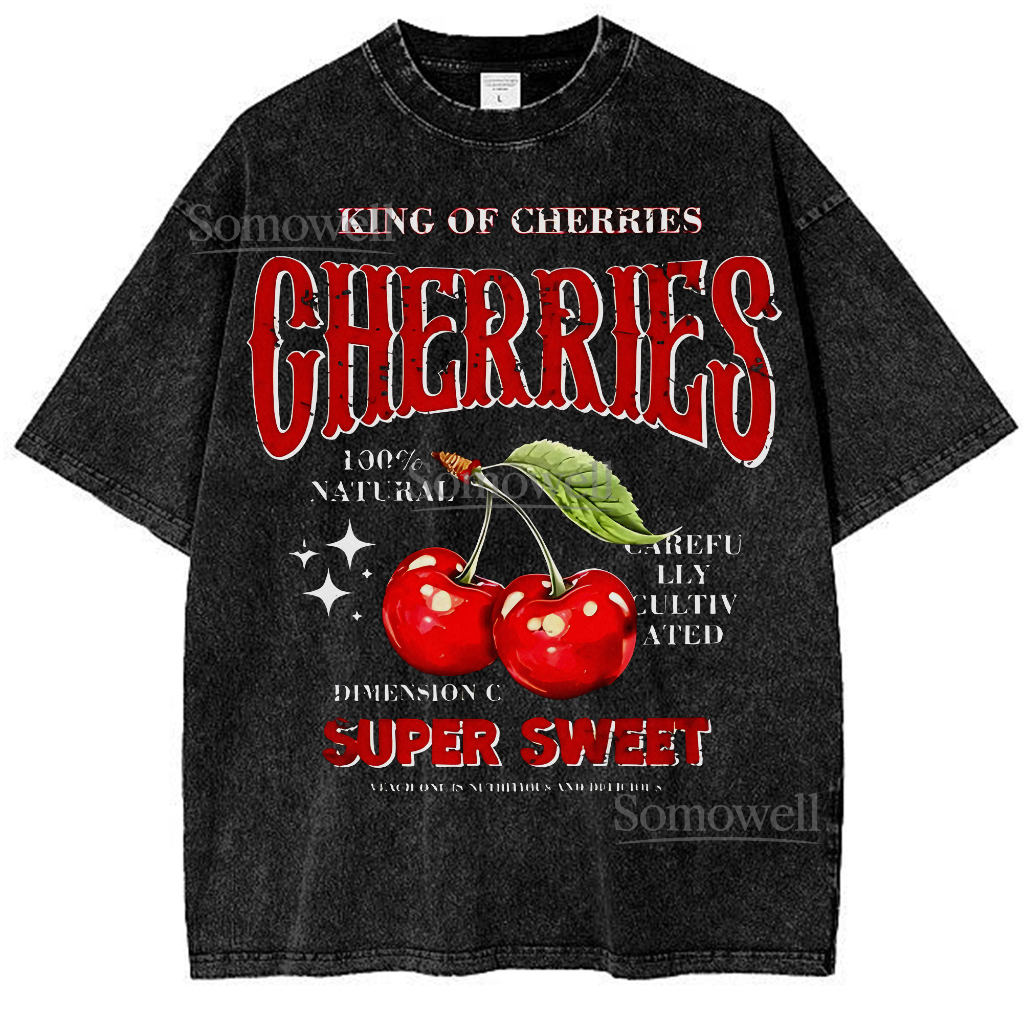 King of Cherries Super Sweet Fruit Graphic ,hoodie sweatshirt vintage