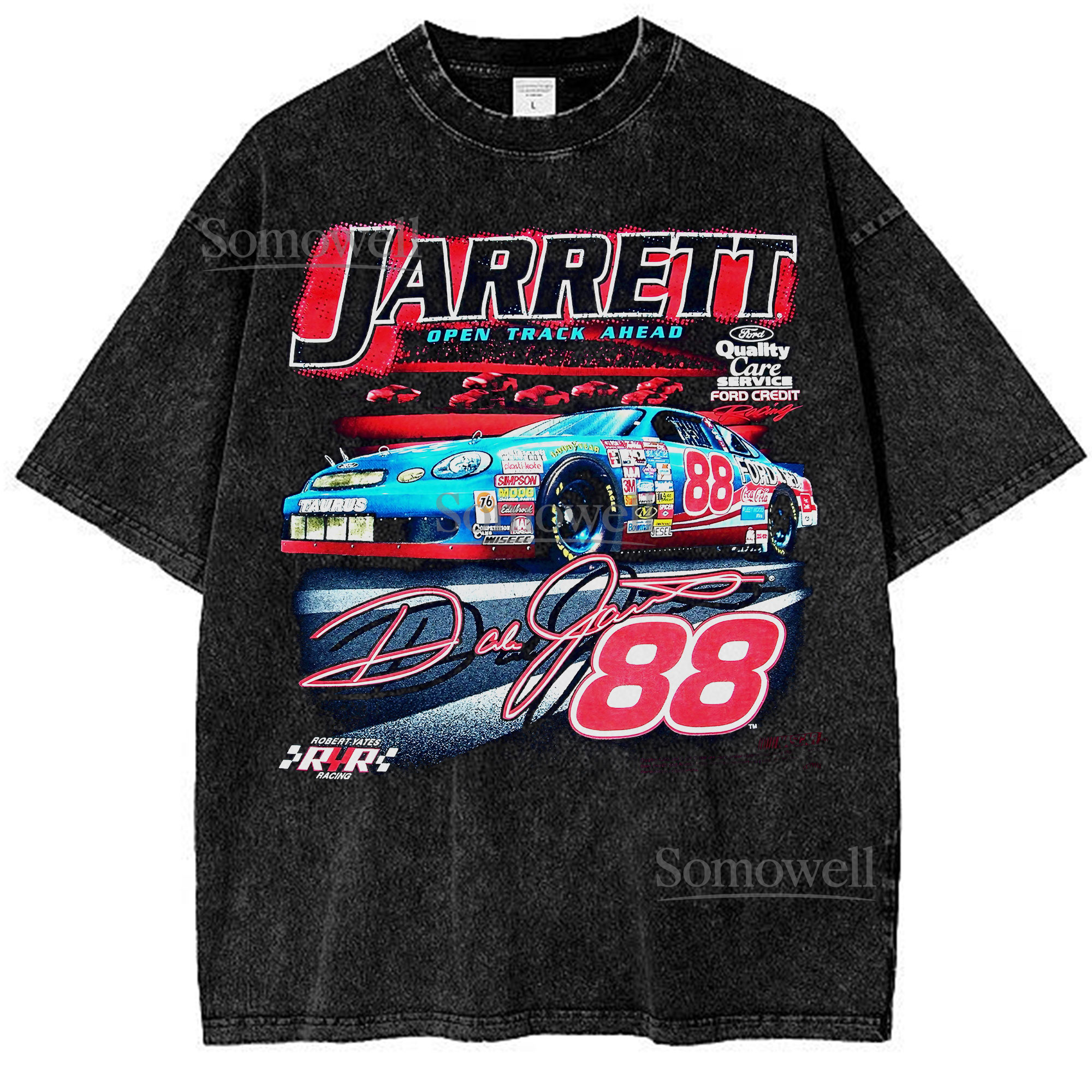 Dale Jarrett NASCAR T-Shirt, Racing Graphic ,hoodie sweatshirt vintage, Ford Taurus 88 Car Print Shirt for Fans, Gift for NASCAR Lovers