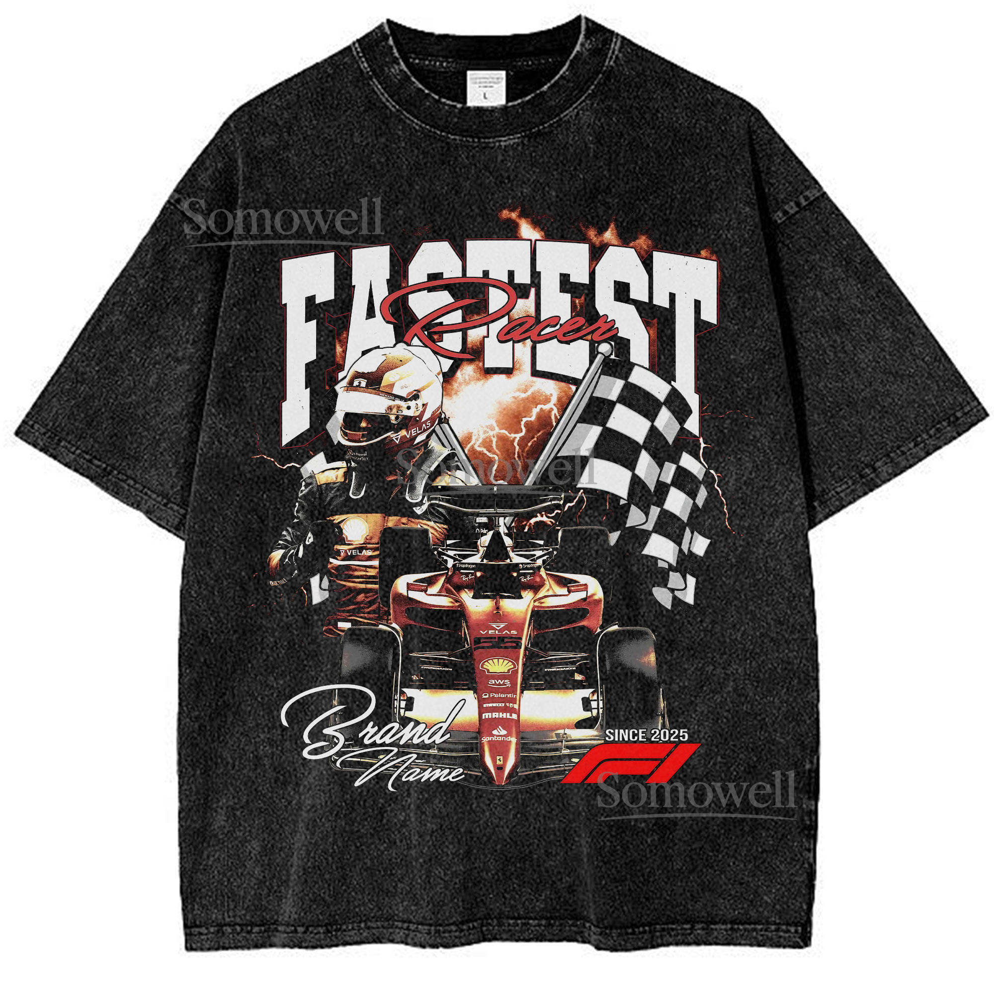 Fastest Racer Formula 1 T-Shirt, Racing Graphic ,hoodie sweatshirt vintage, Checkered Flag Print Shirt for Fans, Gift for Motorsports Enthusiasts