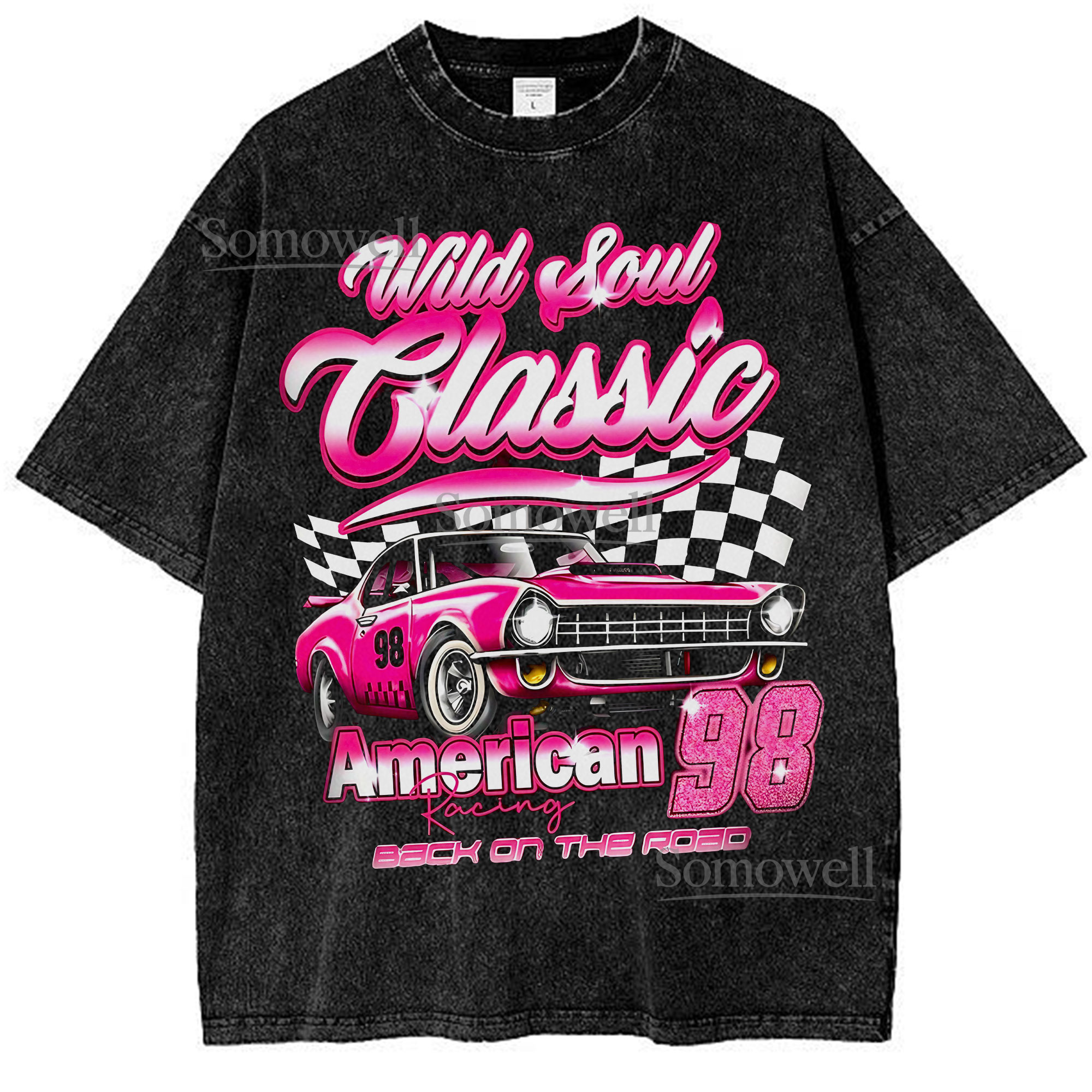 Wild Soul Classic Racing T-Shirt, American Racing 98 Graphic ,hoodie sweatshirt vintage, Retro Car Print Shirt for Fans, Gift for Car Lovers