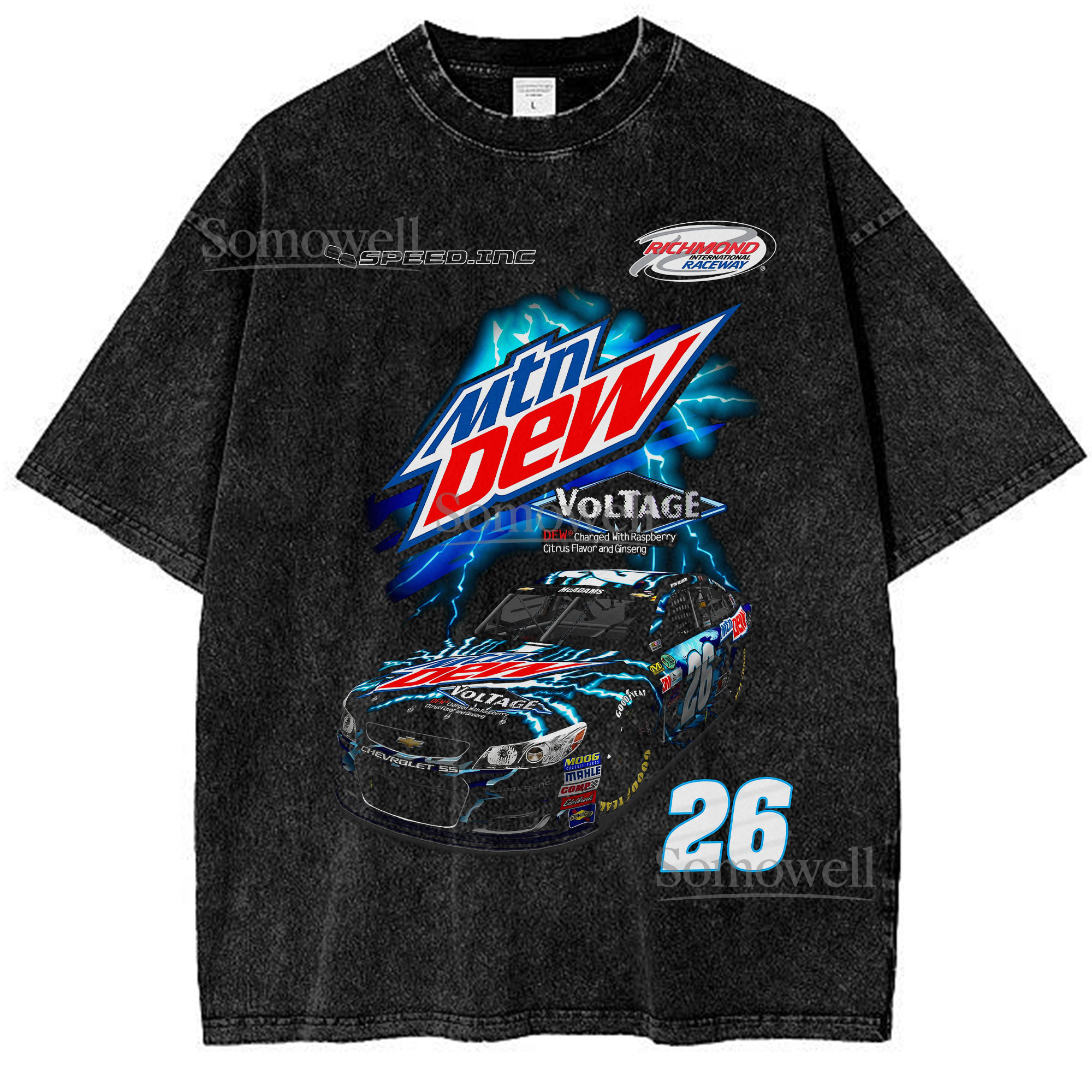 Mountain Dew Racing Voltage 26 NASCAR Graphic ,hoodie sweatshirt vintage