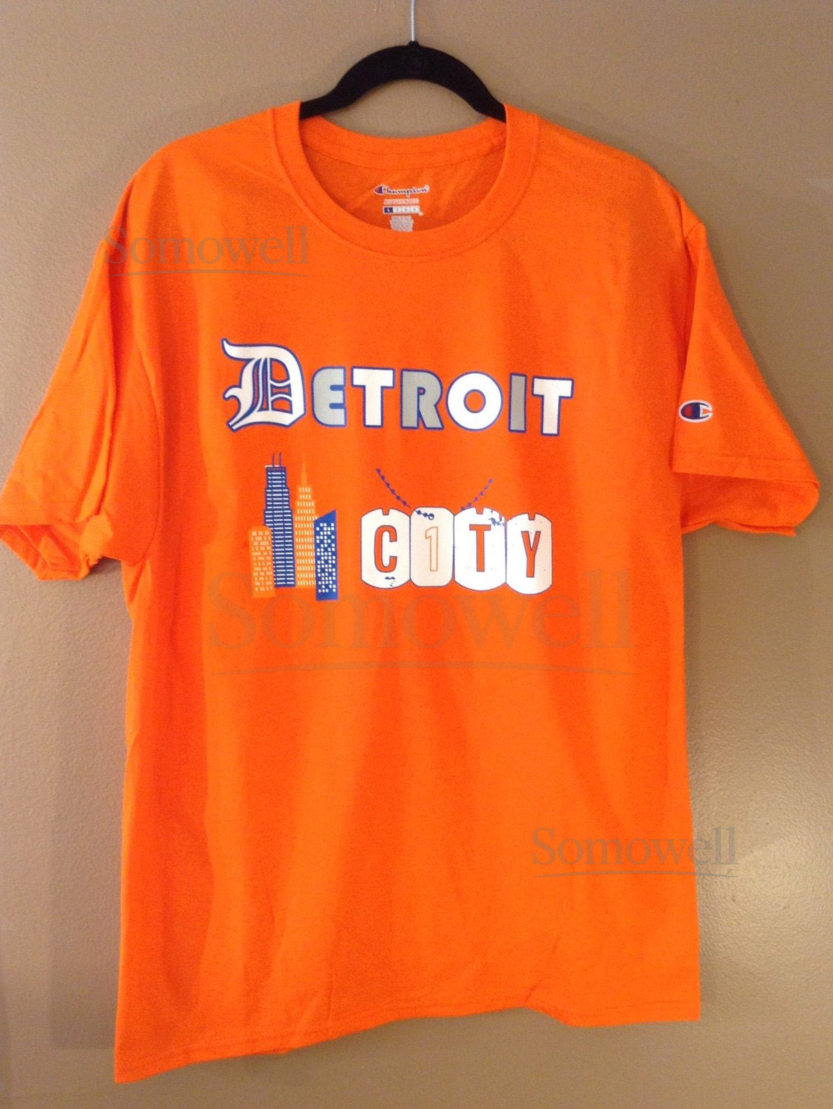 DETROIT CITY T-Shirt Unisex S MLXL Orange Champion Brand- Detroit Pride_148