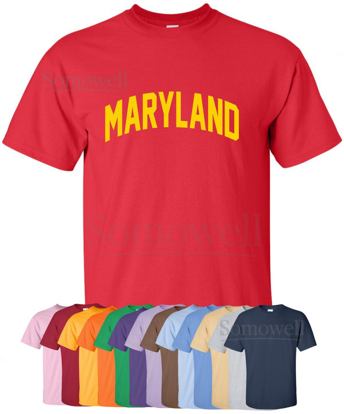 New quotMarylandquot T-Shirt Choose From Over 30 Shirt Colors 15 Print Colors Available in Sizes S-4XL 6.0 oz 100 Cotton_478