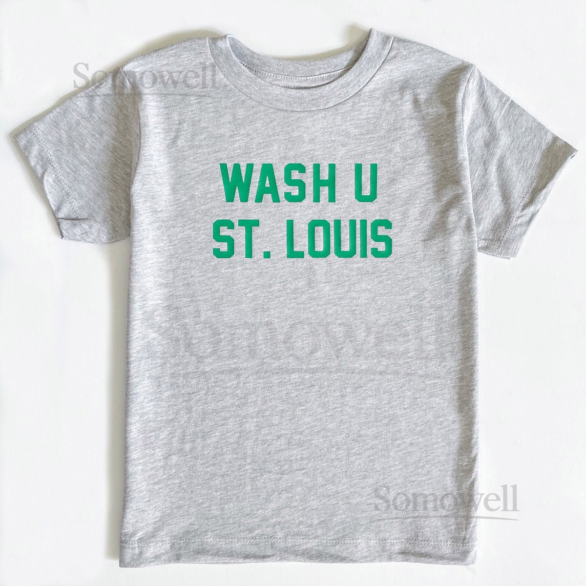 WASH U Kids TEE - Washington University St. Louis Childrens T Shirt - WashU Sweatshirt - Brookings Hall Design - Custom Missouri Baby Gift_781