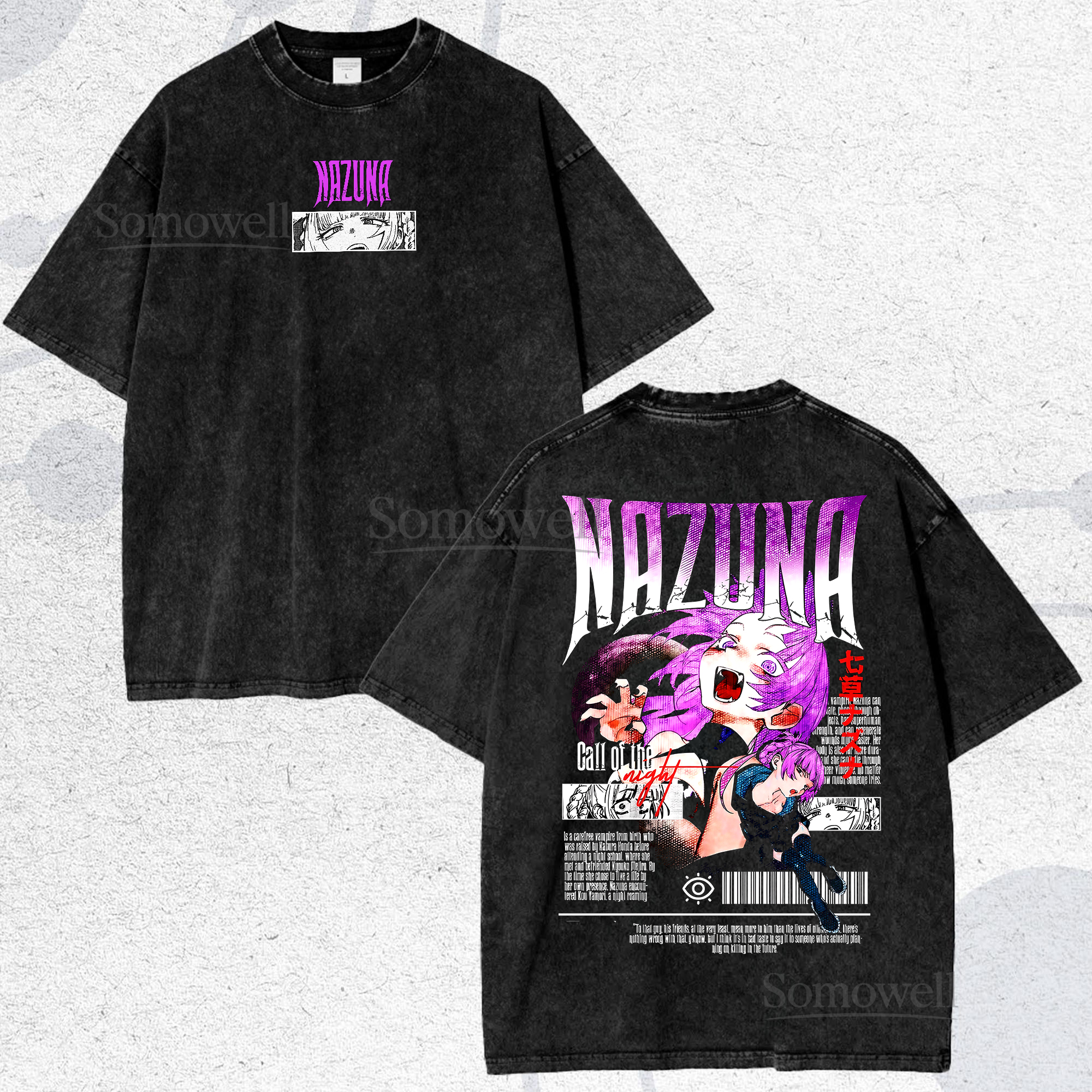 Nazuna Call of the Night Anime Girl Graphic ,hoodie sweatshirt t shirt vintage Japanese Aesthetic T Shirt