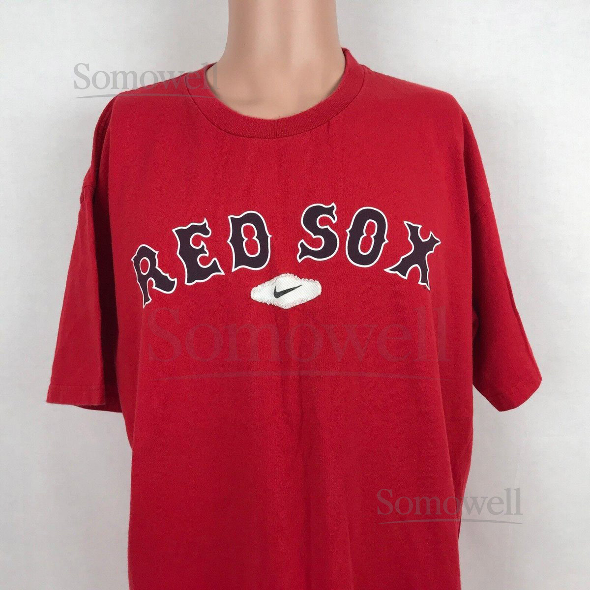 Vintage Y2K Nike Boston Red Sox T Shirt Mens Size L MLB Baseball 2006_716