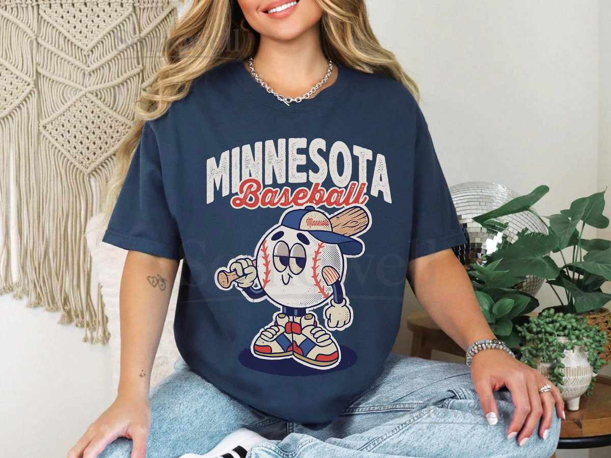 Minnesota Retro Baseball Shirt Vintage Baseball Shirt Retro Character Shirt Girl Baseball Shirt Comfort Colors Shirt Men Baseball Shirt_625