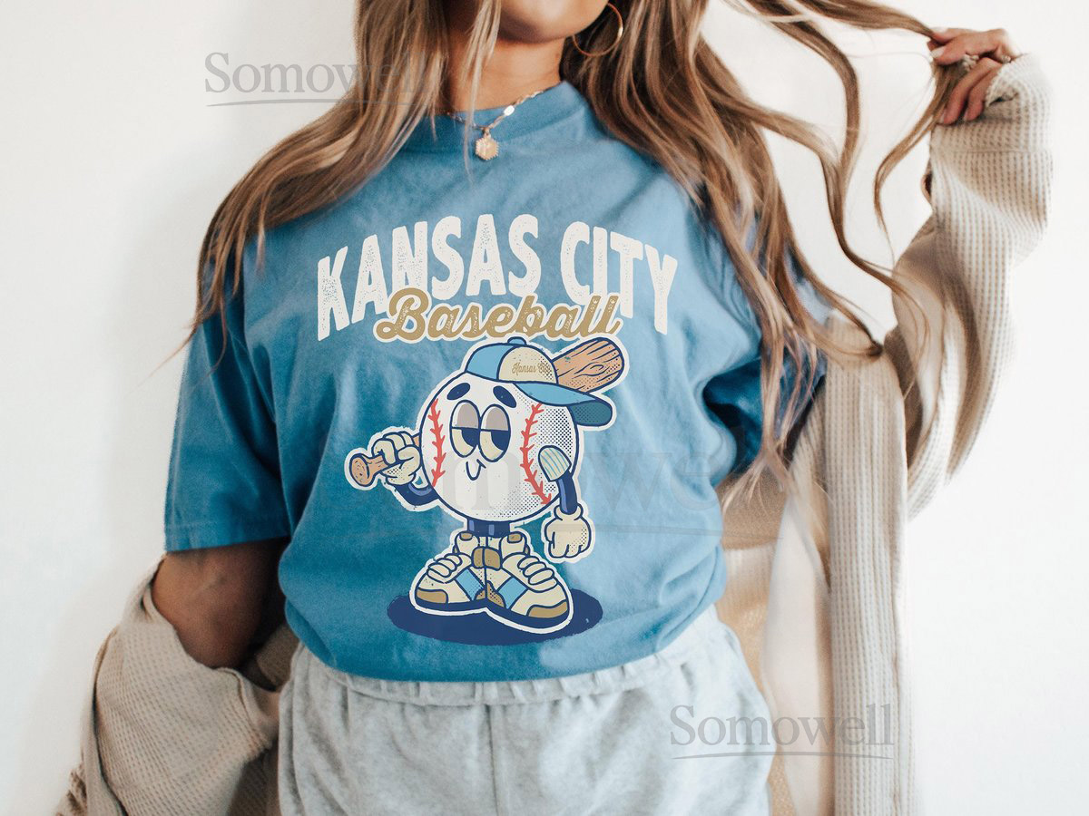 Kansas City Retro Baseball Shirt Vintage Baseball Shirt Retro Character Shirt Girl Baseball Shirt Comfort Colors Mens Baseball Shirt_396