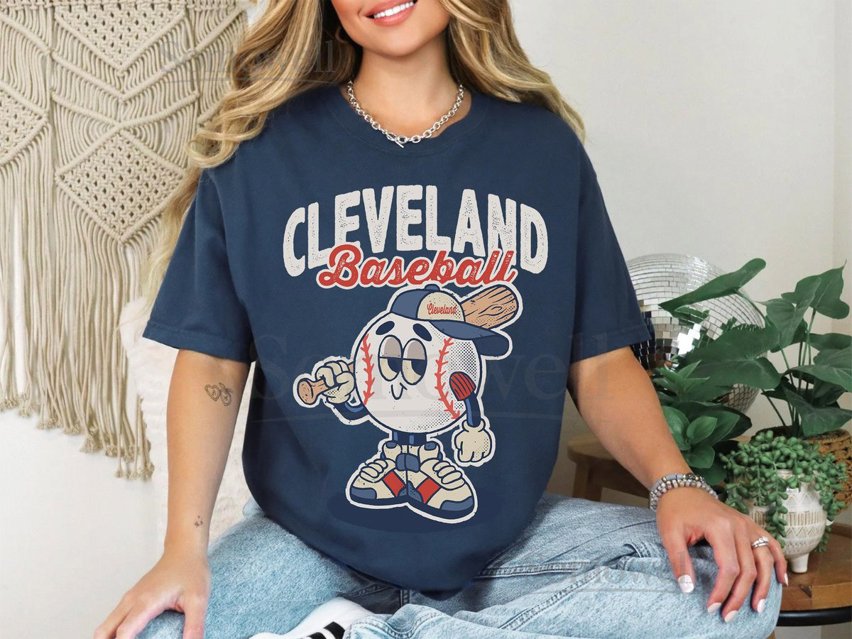 Cleveland Retro Baseball Shirt Vintage Baseball Shirt Retro Character Shirt Girl Baseball Shirt Comfort Colors Shirt Men Baseball Shirt_332
