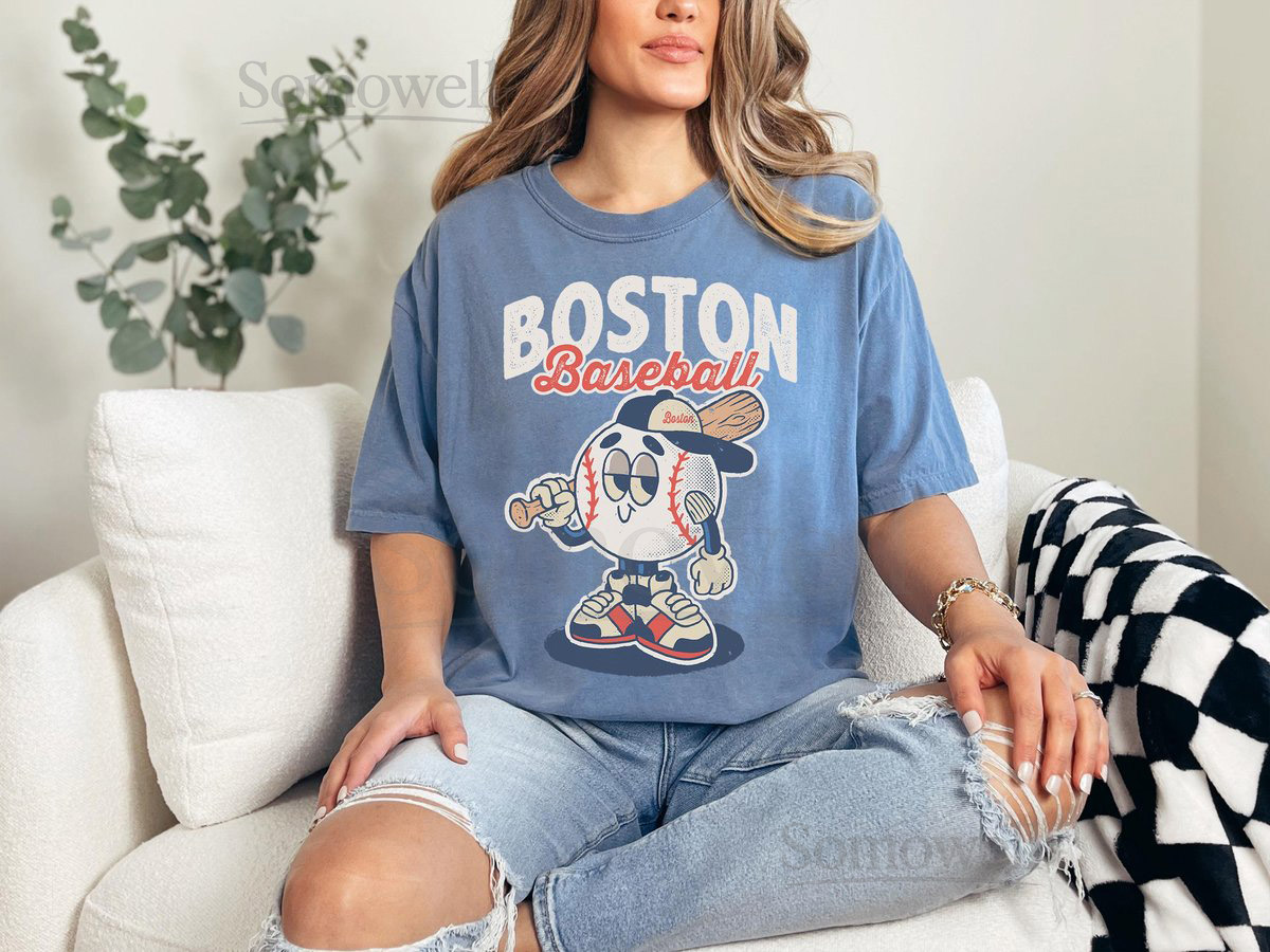 Boston Retro Baseball Shirt Vintage Baseball Shirt Retro Character Shirt Girl Baseball Shirt Comfort Colors Shirt Mens Baseball Shirt_210