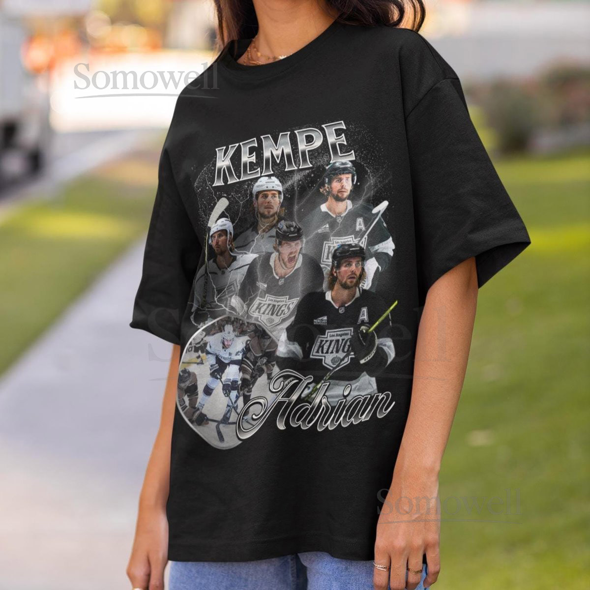 Adrian Kempe Shirt Vintage 90s Los Angeles Kings NHL Hockey Design Retro Bootleg Gift Classic Graphic Tee Unisex T-Shirt Limited Edition_11