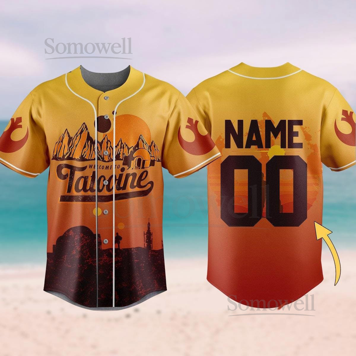 Custom Star Wars Baseball Jersey Tatooine Sunset Jersey Shirt Star Wars Day Baseball Shirt Luke Skywalker Shirt Disney Movie Shirt_34